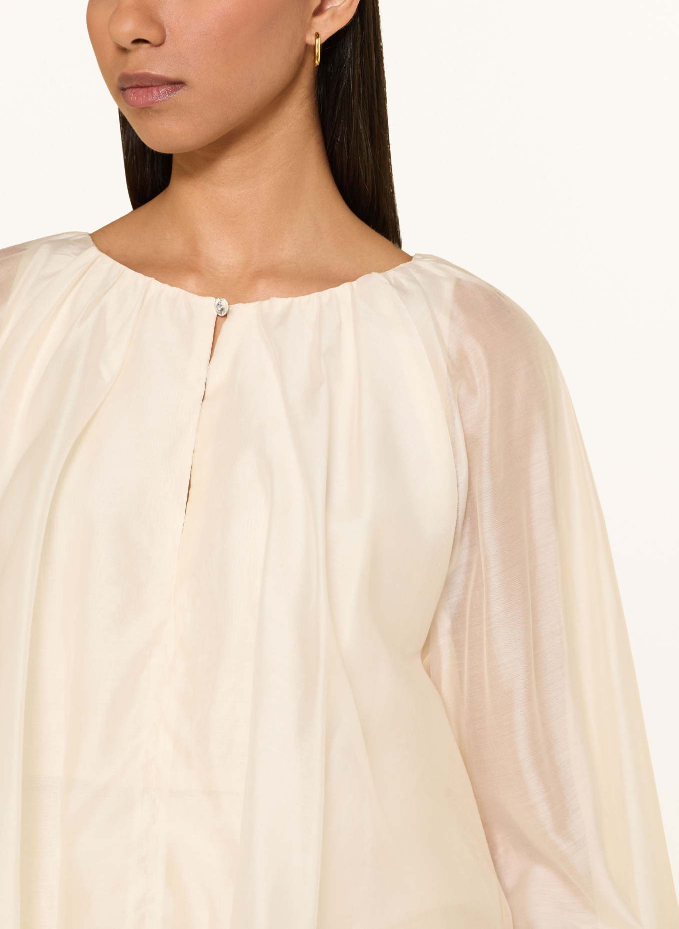LIU JO Blouse met ruches: CRÈME