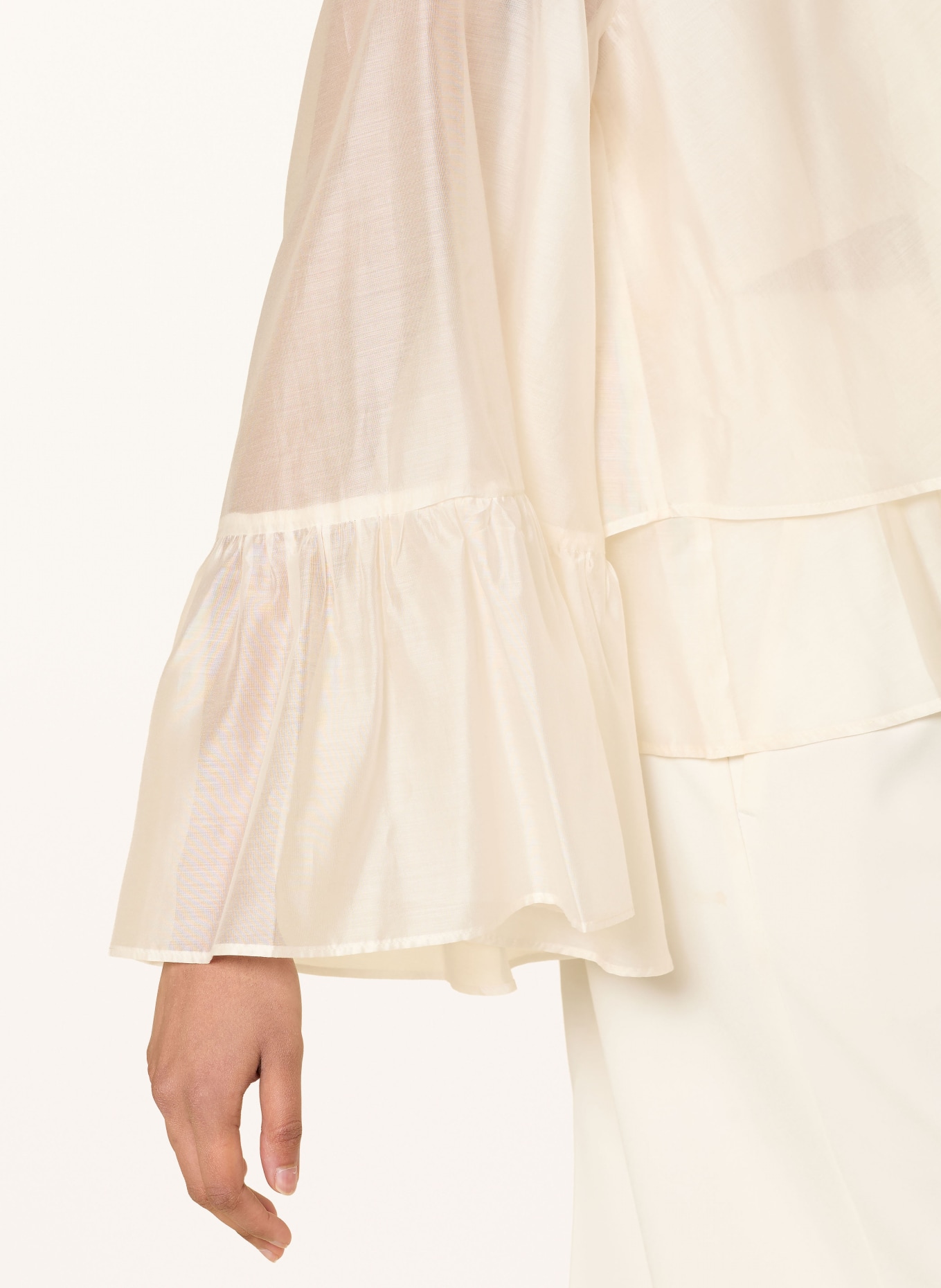 LIU JO Blouse met ruches: CRÈME