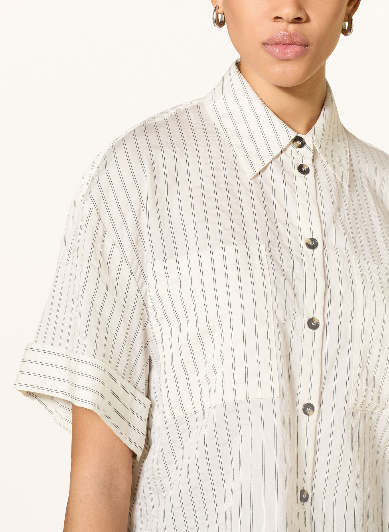 LIU JO overhemdblouse: ECRU / ZWART