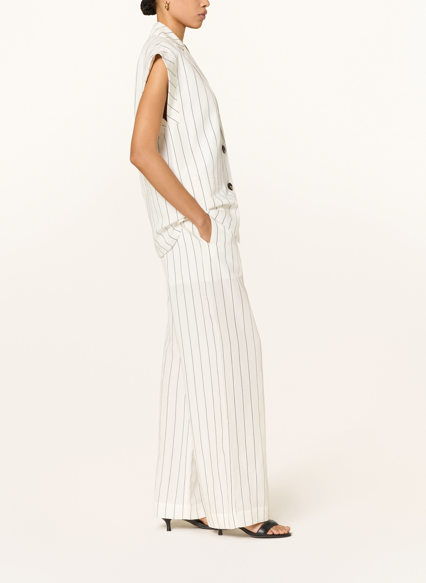 LIU JO Marlenehose: WEISS / SCHWARZ