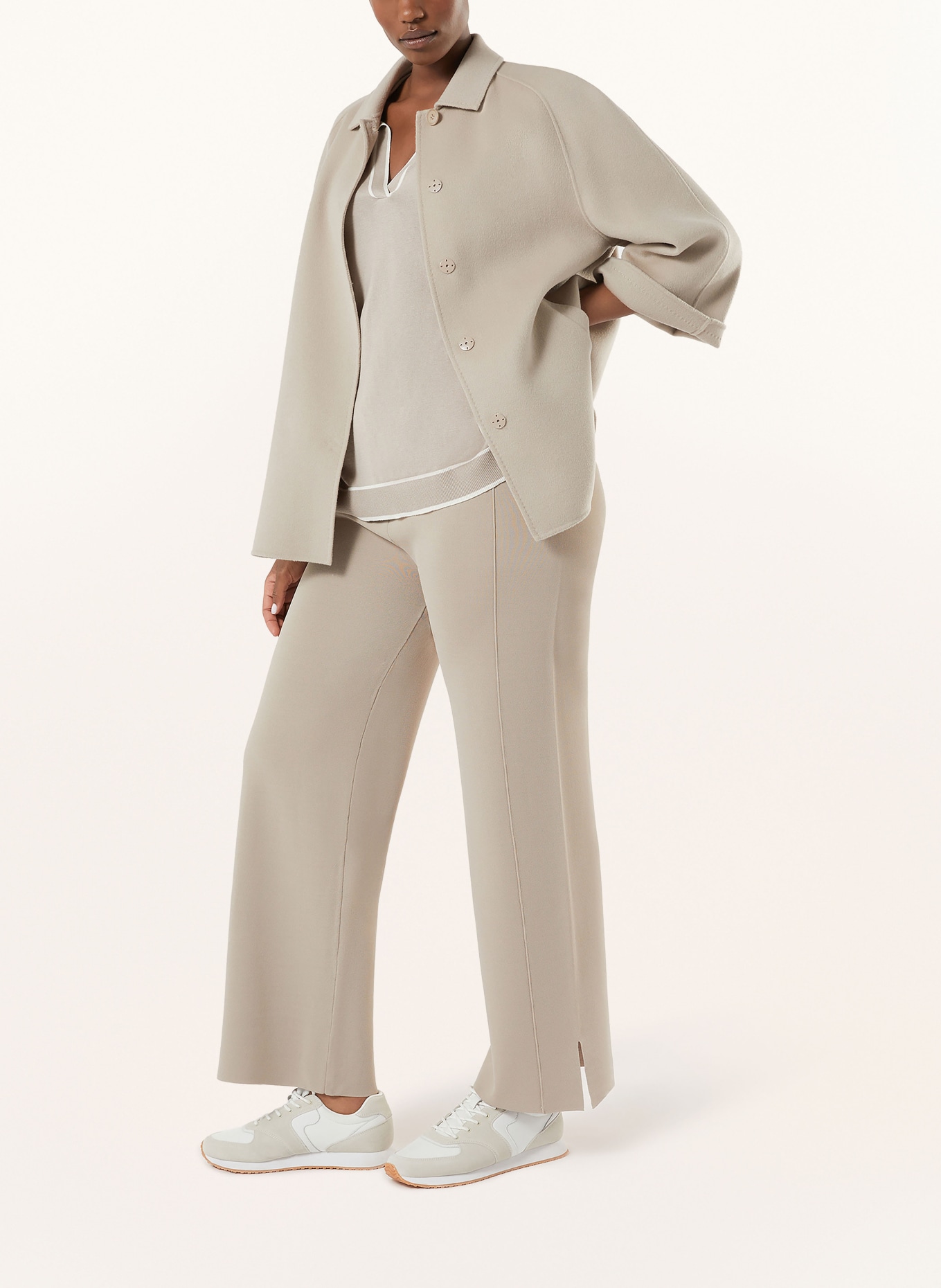 MARINA RINALDI ERICA jacket: LIGHT GRAY