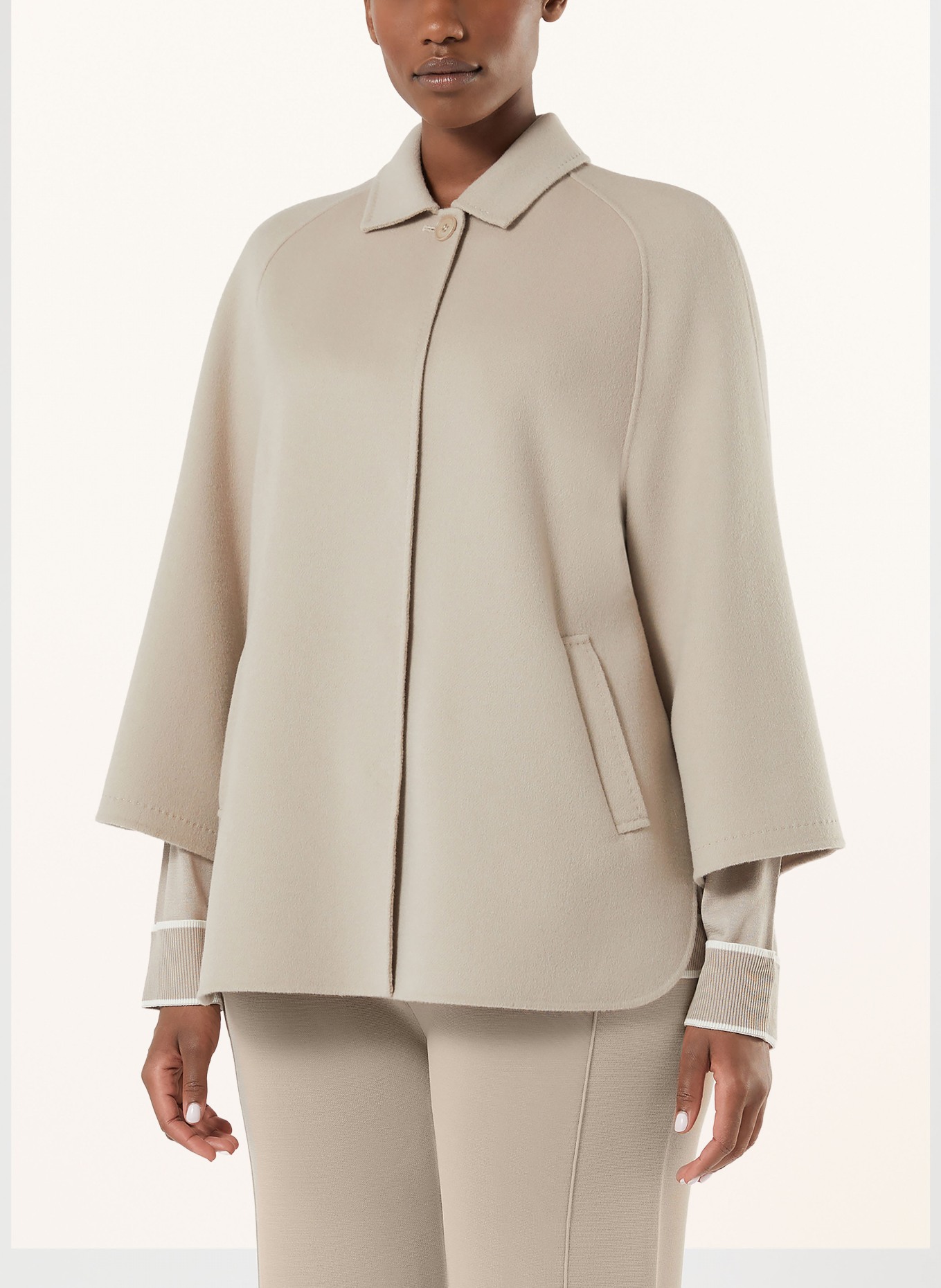 MARINA RINALDI ERICA jacket: LIGHT GRAY