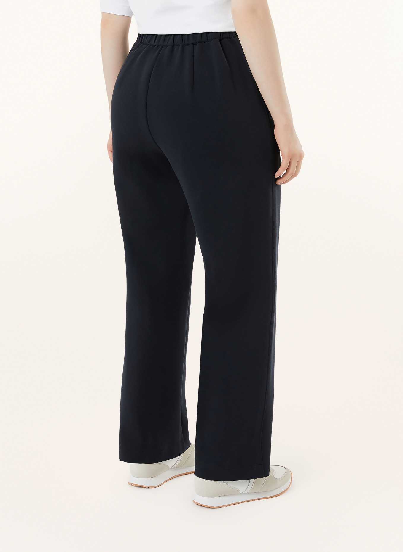MARINA RINALDI FILMATO wide-leg pants: BLACK