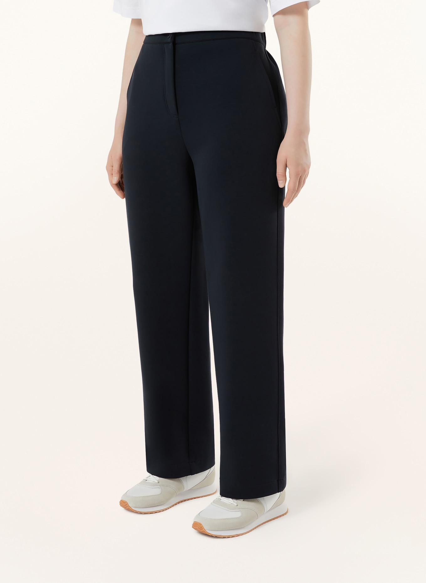 MARINA RINALDI FILMATO wide-leg pants: BLACK