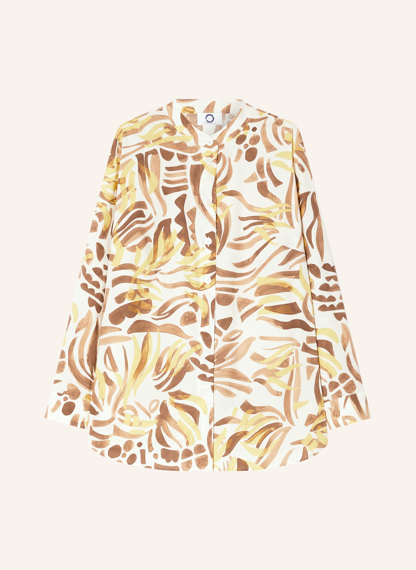 MARINA RINALDI Bluse MATERIA: WEISS / BRAUN / GELB