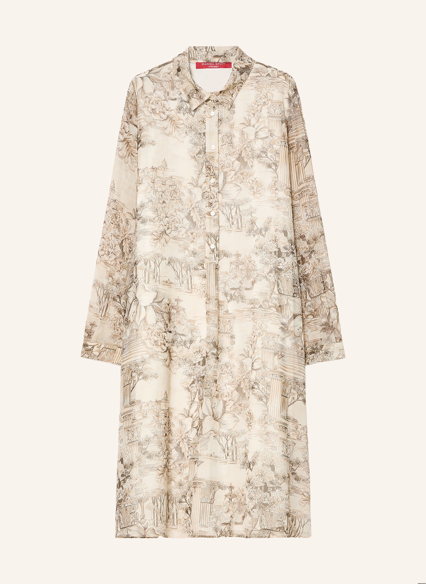 MARINA RINALDI Hemdblusenkleid MRSRISORSA: HELLBRAUN / BEIGE / GRAU