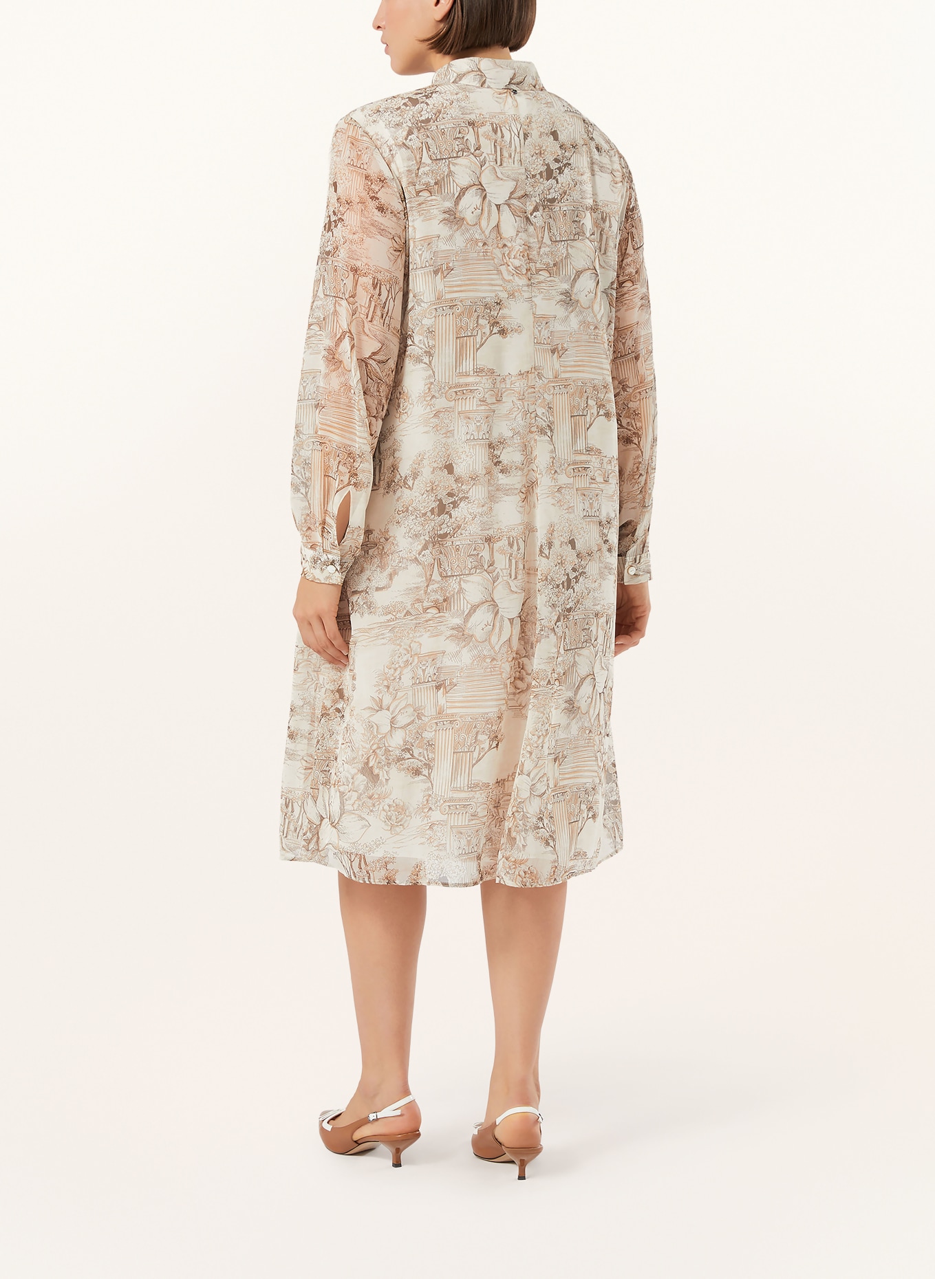 MARINA RINALDI Hemdblusenkleid MRSRISORSA: HELLBRAUN / BEIGE / GRAU
