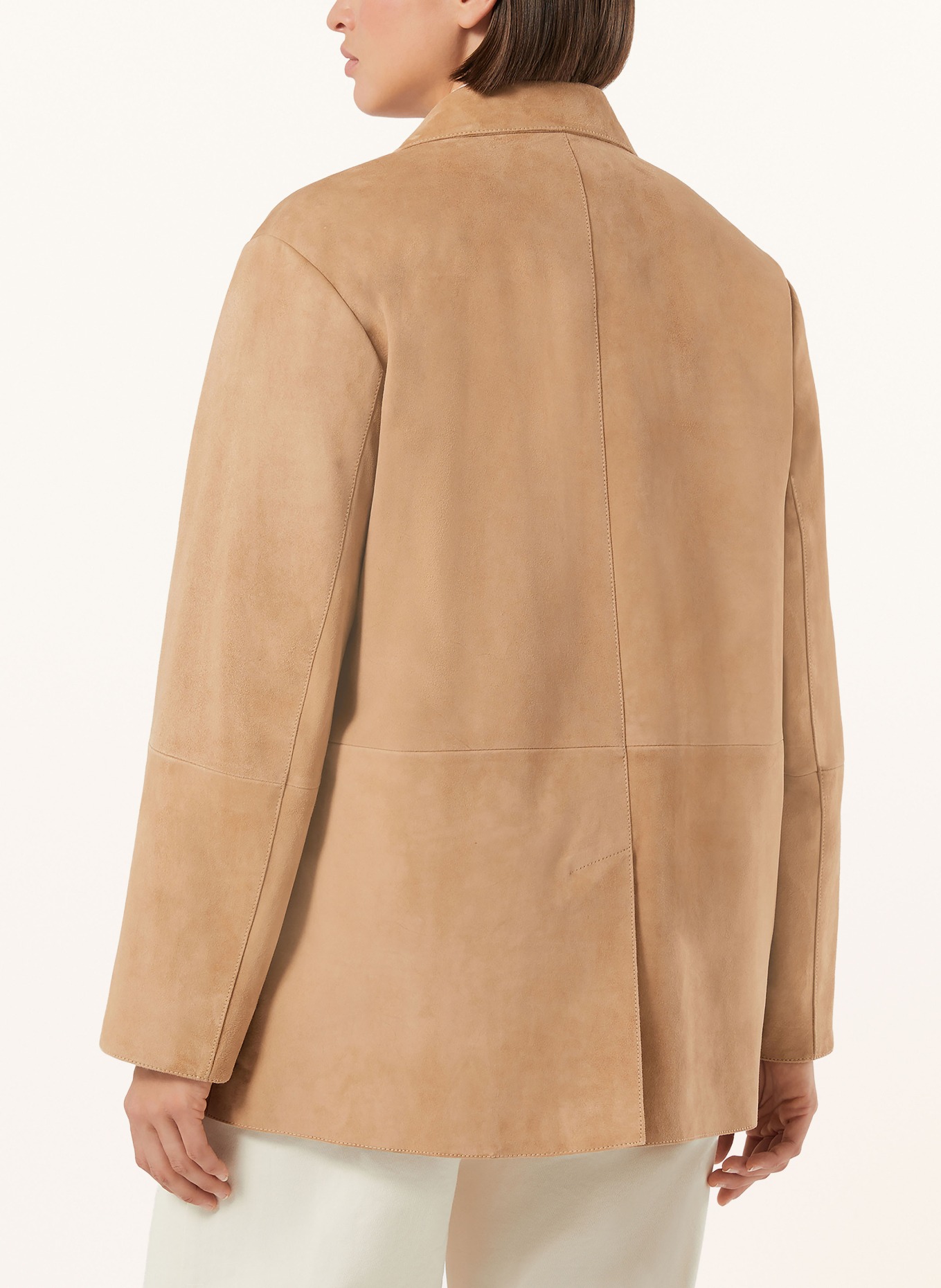 MARINA RINALDI Kožený blejzr SOLIVI: SVĚTLE HNĚDÁ