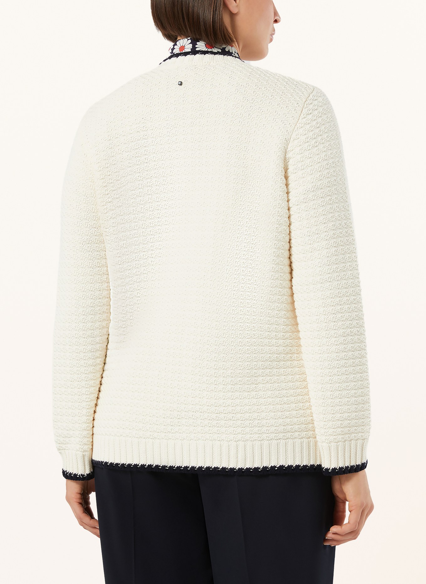 MARINA RINALDI Strickjacke ARMONY: CREME / SCHWARZ