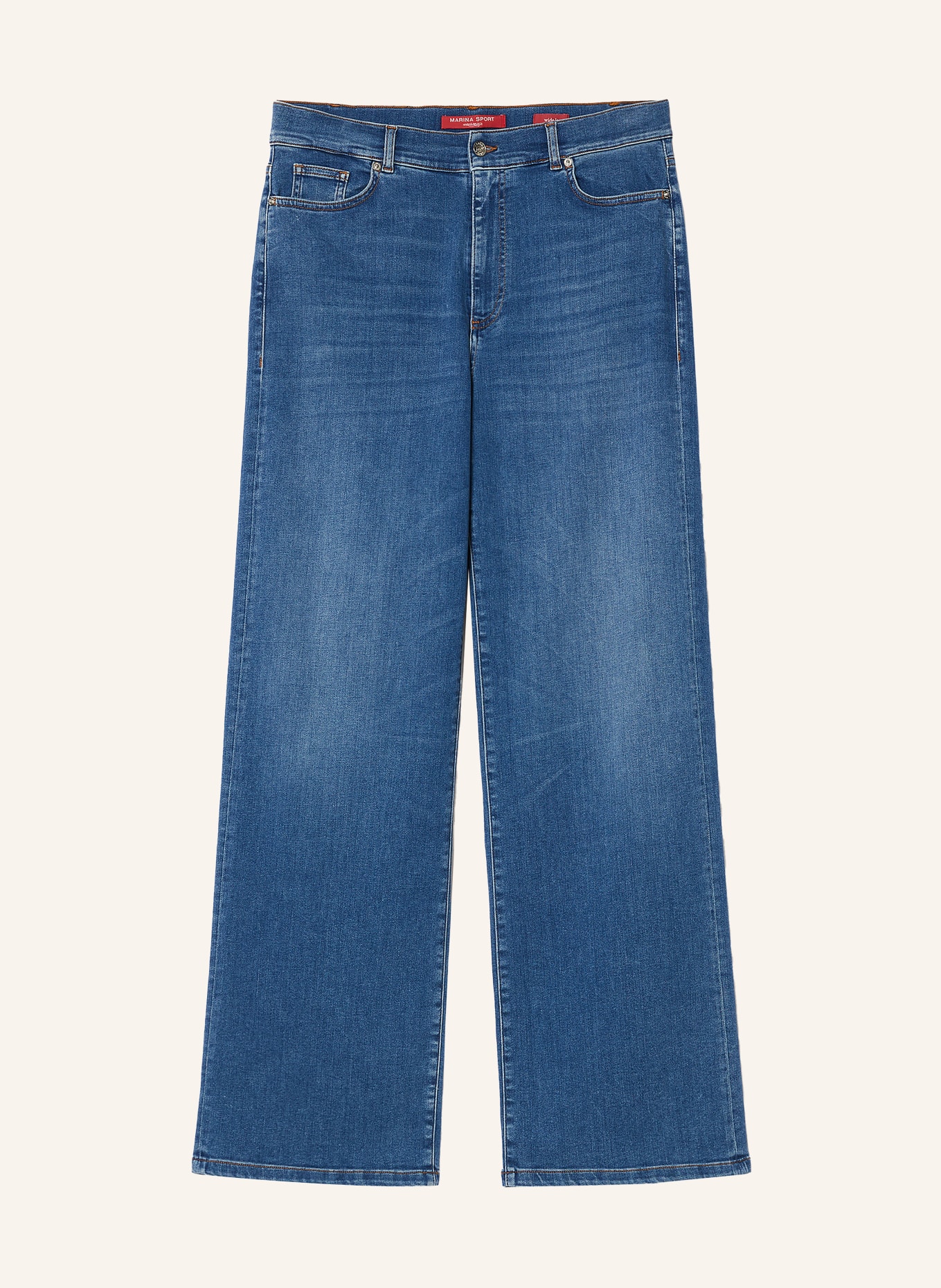 MARINA RINALDI Wide Leg Jeans VOLANTE: 006 NAVY