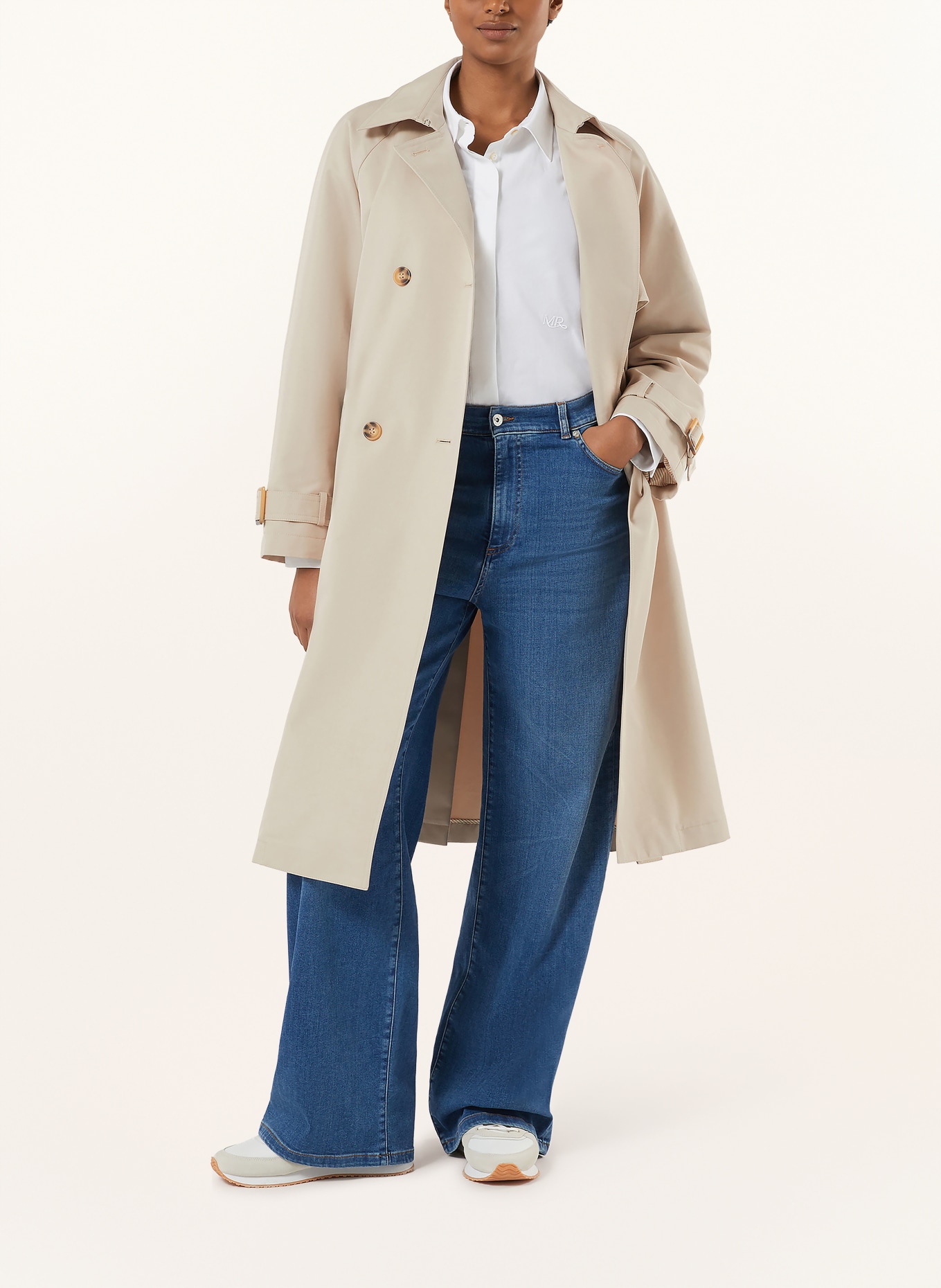 MARINA RINALDI Wide Leg Jeans VOLANTE: 006 NAVY