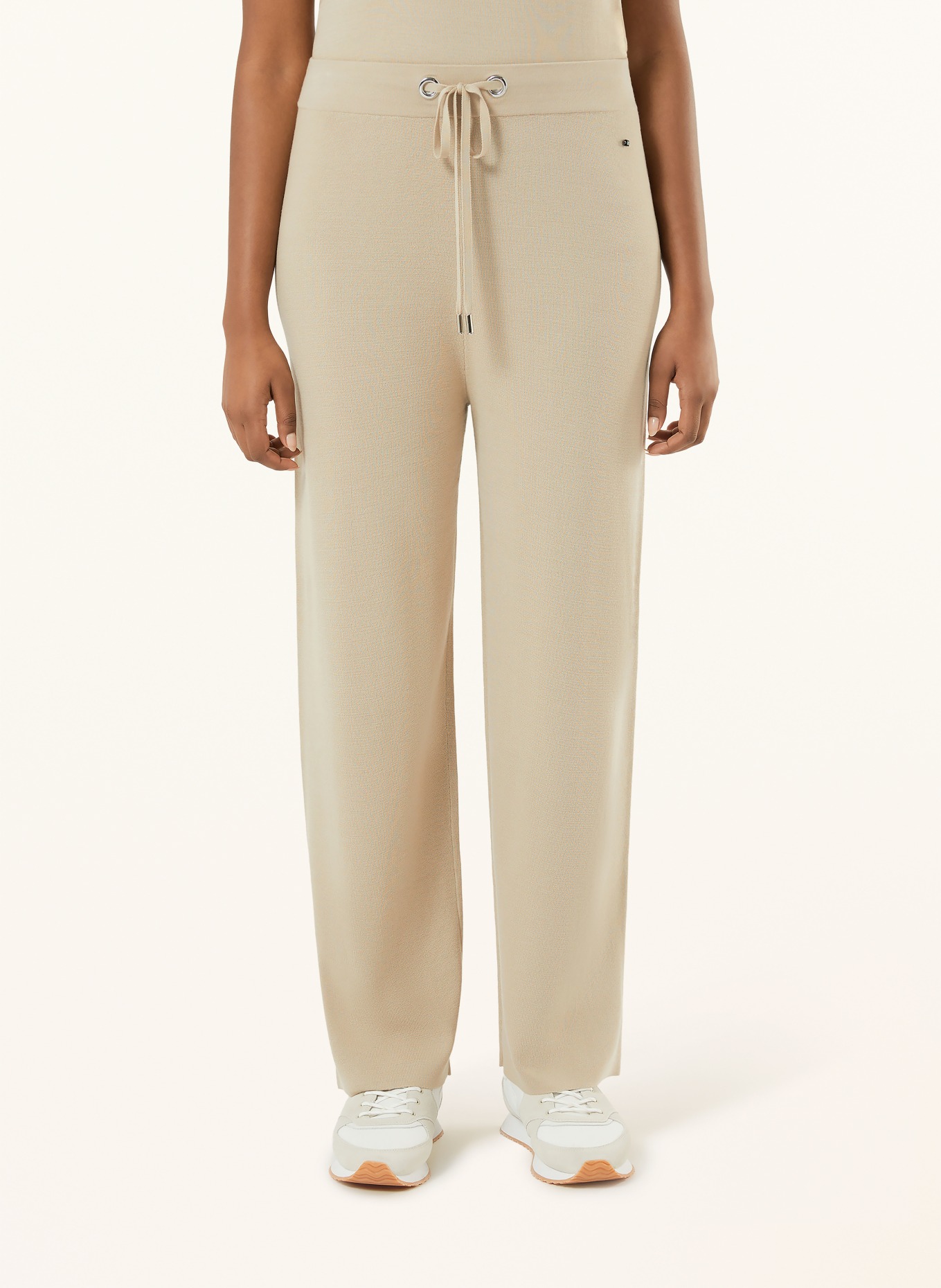 MARINA RINALDI FIOCCHI knit pants: BEIGE