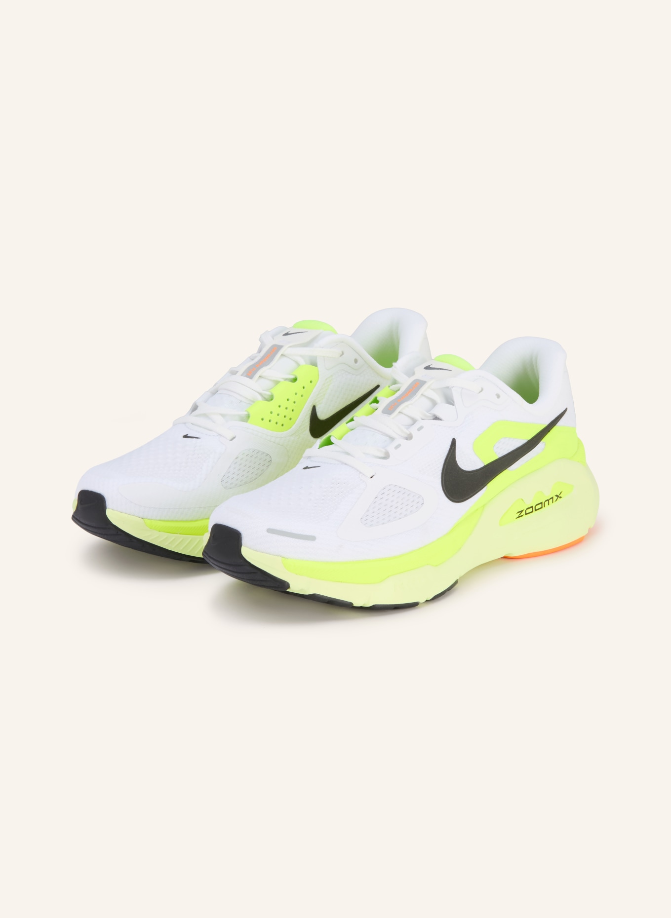 Nike STRUCTURE PLUS running shoes: WHITE / NEON YELLOW / BLACK