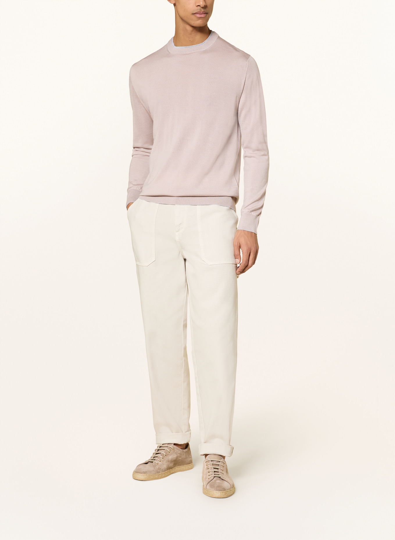 eleventy Pullover mit Seide: ROSÉ