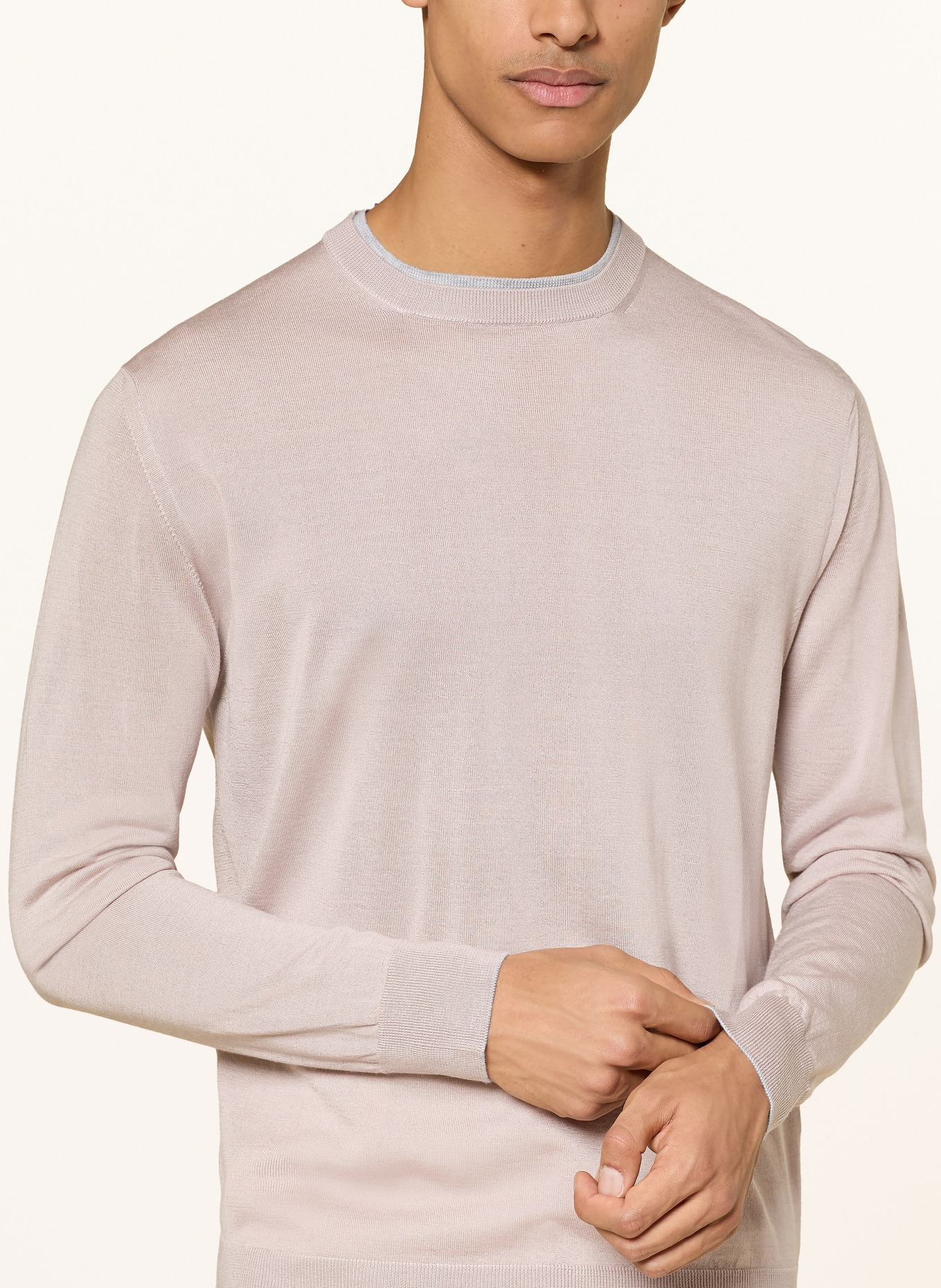 eleventy Pullover mit Seide: ROSÉ