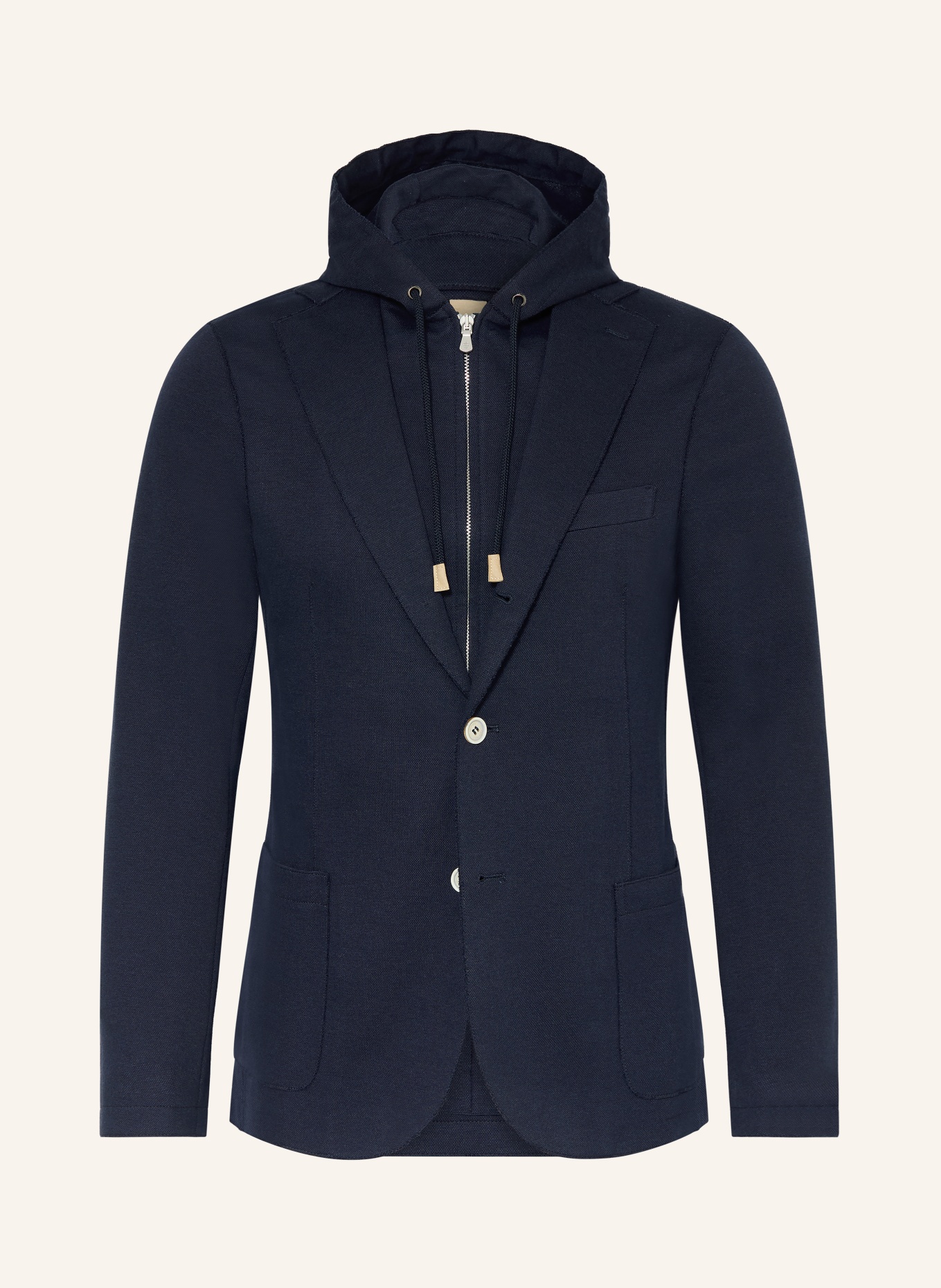 eleventy Veste en jersey coupe slim avec bande amovible: BLEU FONCÉ
