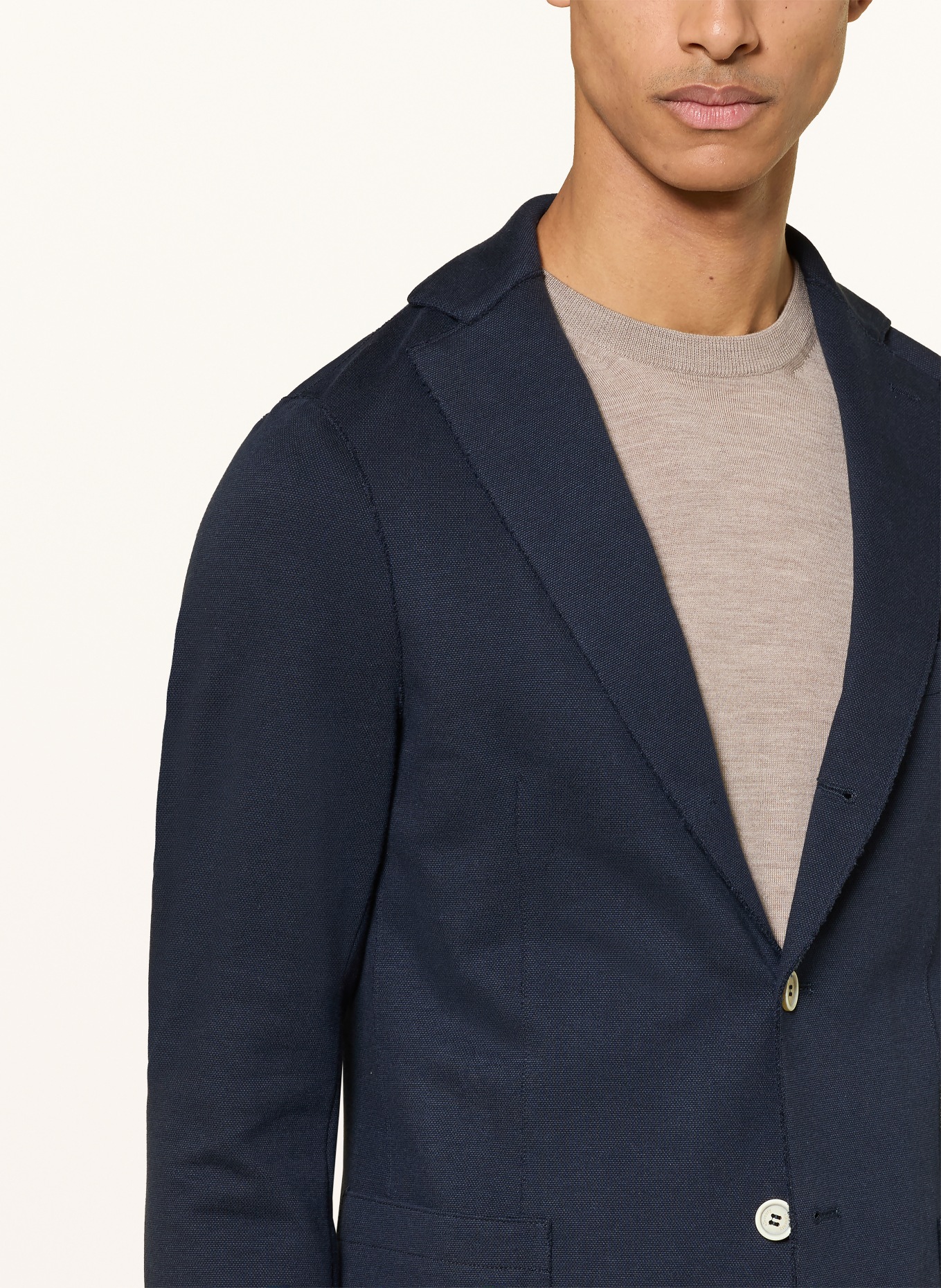 eleventy Veste en jersey coupe slim avec bande amovible: BLEU FONCÉ
