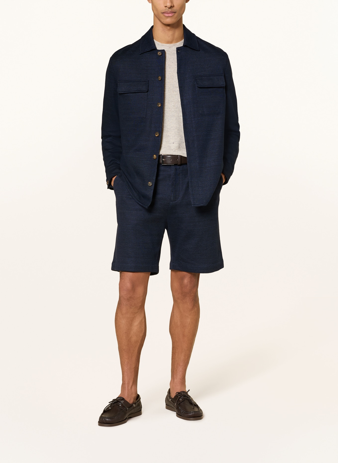 eleventy shorts en tricot: BLEU FONCÉ