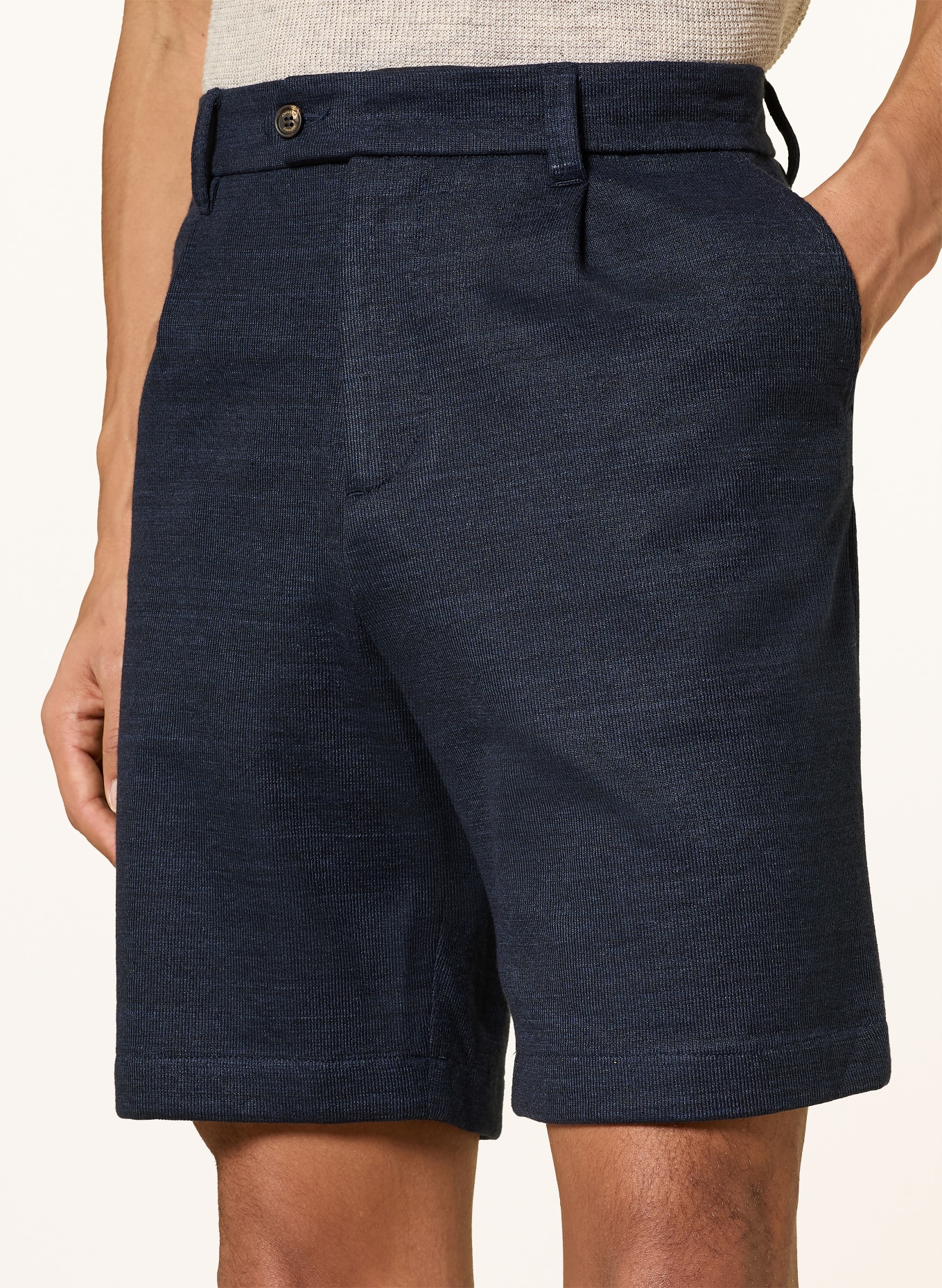 eleventy shorts en tricot: BLEU FONCÉ