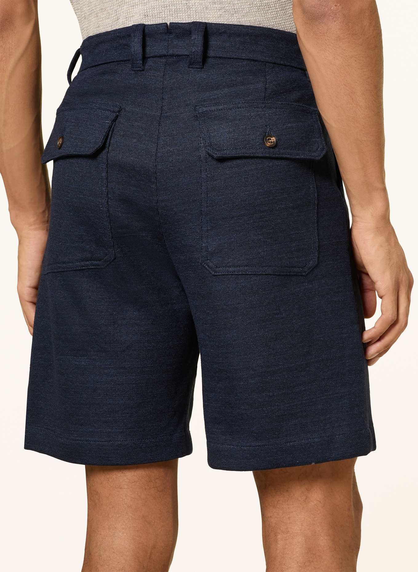 eleventy shorts en tricot: BLEU FONCÉ