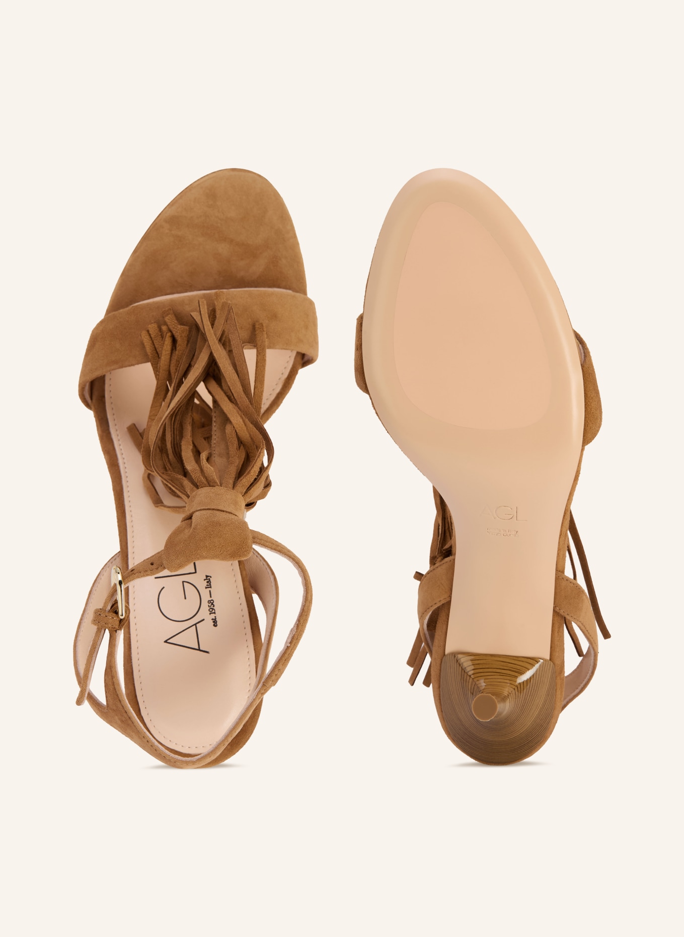 AGL Sandaletten: COGNAC