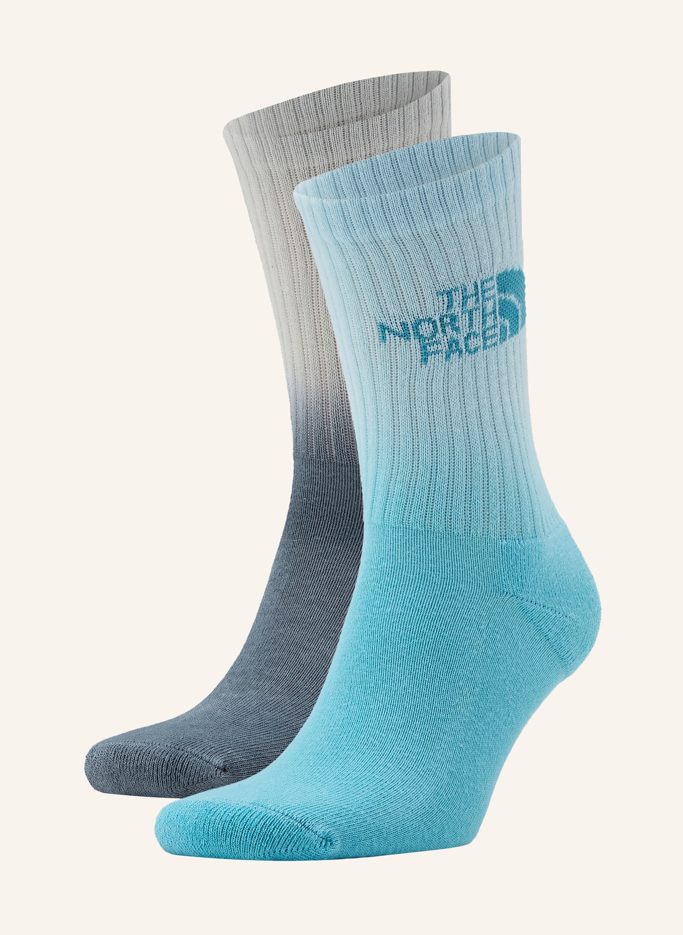 THE NORTH FACE 2er-Pack Trekking-Socken EVERYDAY: TÜRKIS / GRAU / HELLBLAU