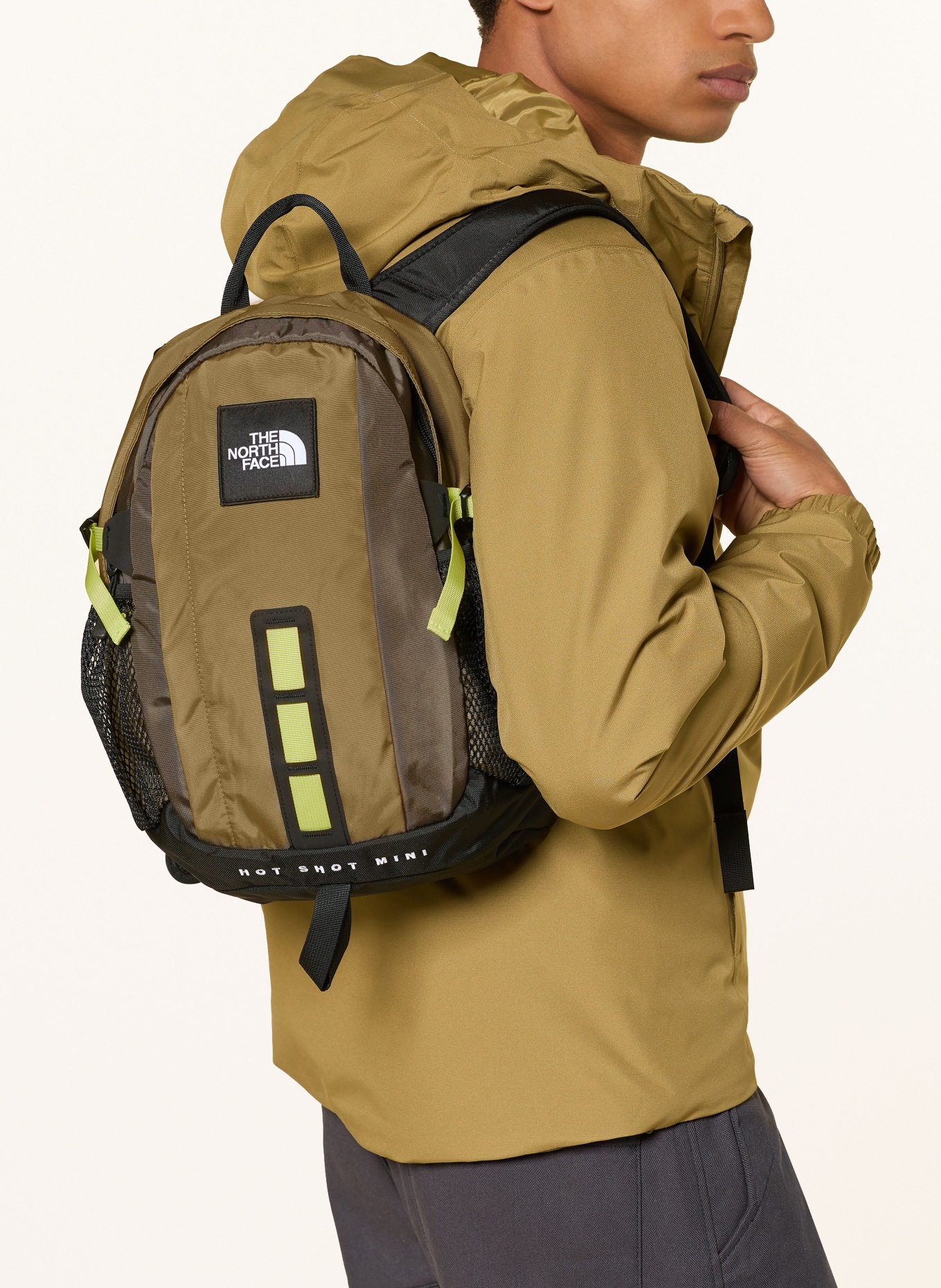 THE NORTH FACE HOT SHOT MINI backpack: OLIVE / KHAKI / BLACK