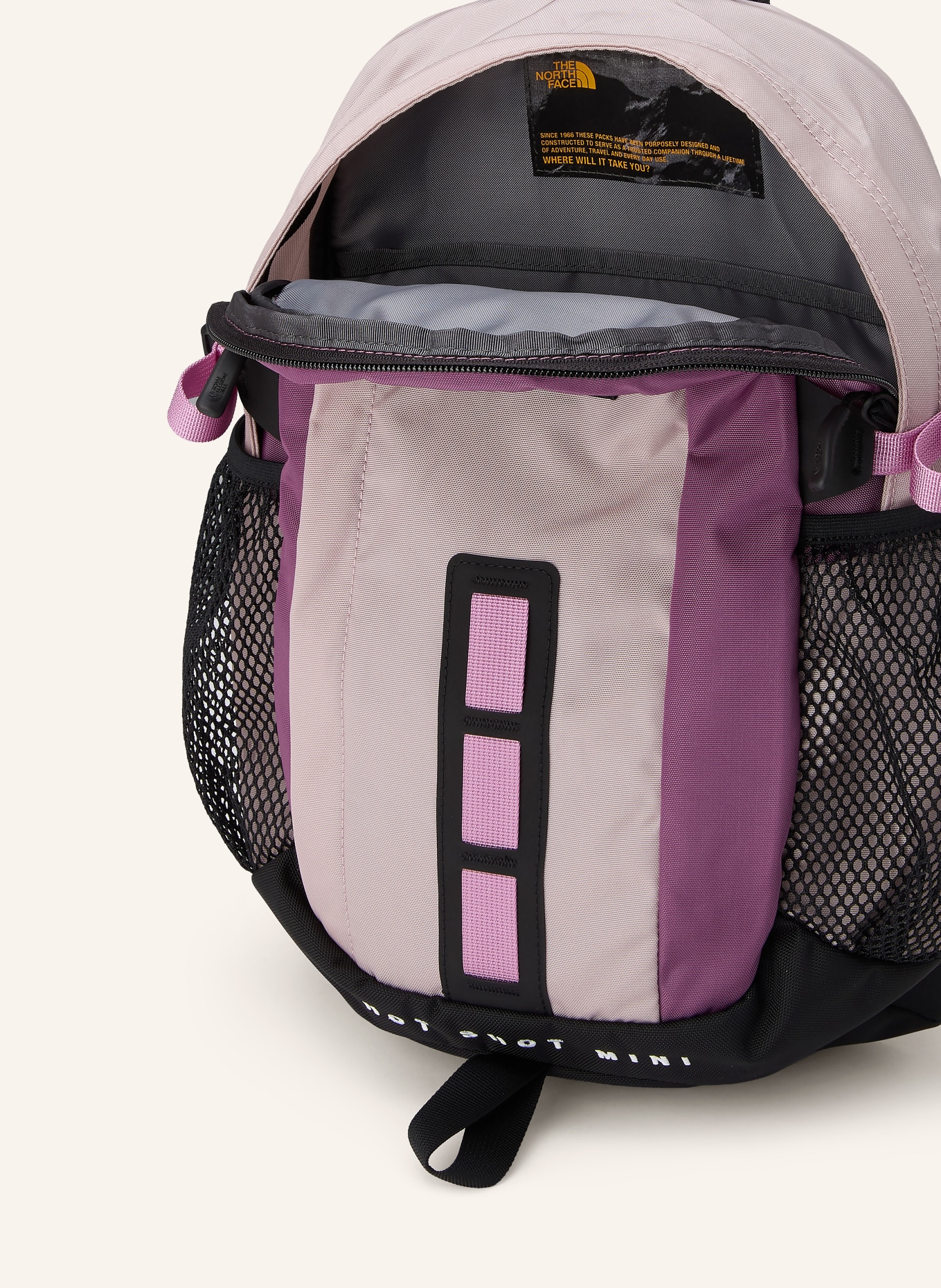 THE NORTH FACE HOT SHOT MINI backpack: ROSE / PINK / BLACK