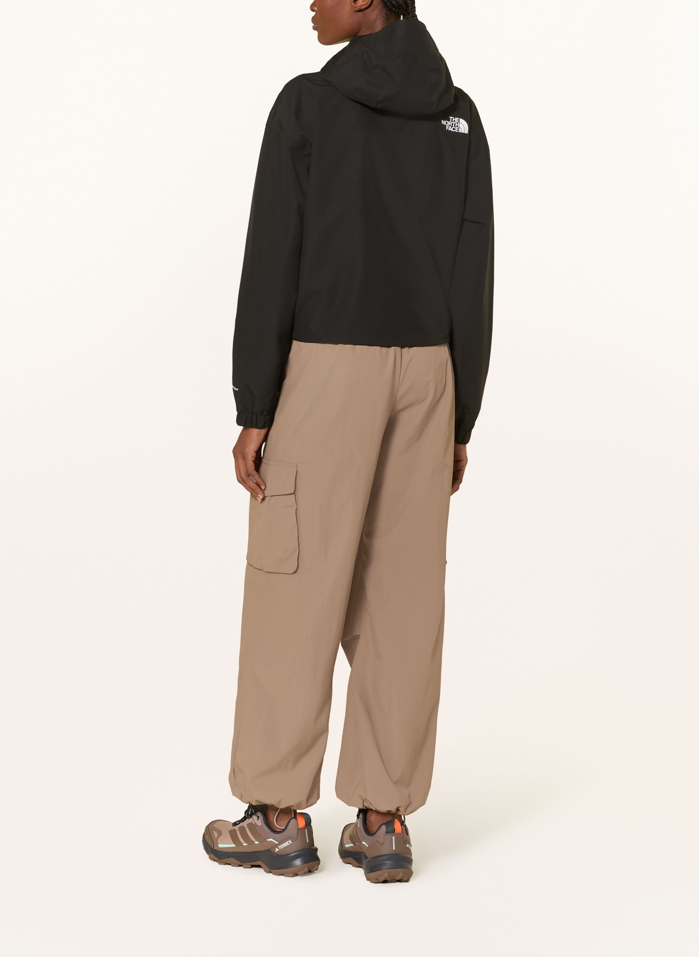 THE NORTH FACE Regenjacke QUEST MONO CROPPED: SCHWARZ