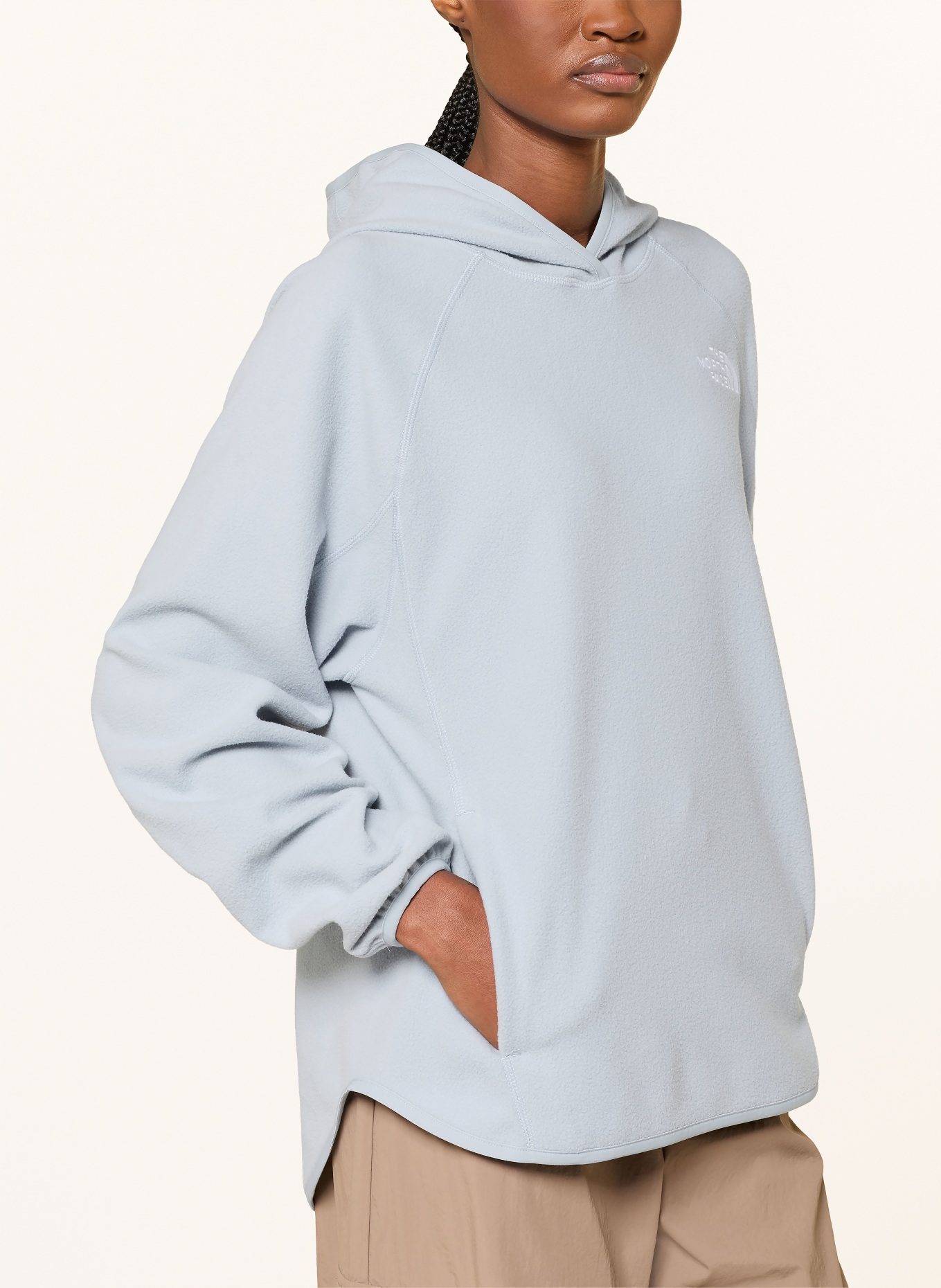 THE NORTH FACE Sweat à capuche polaire OXARA: BLEU CLAIR