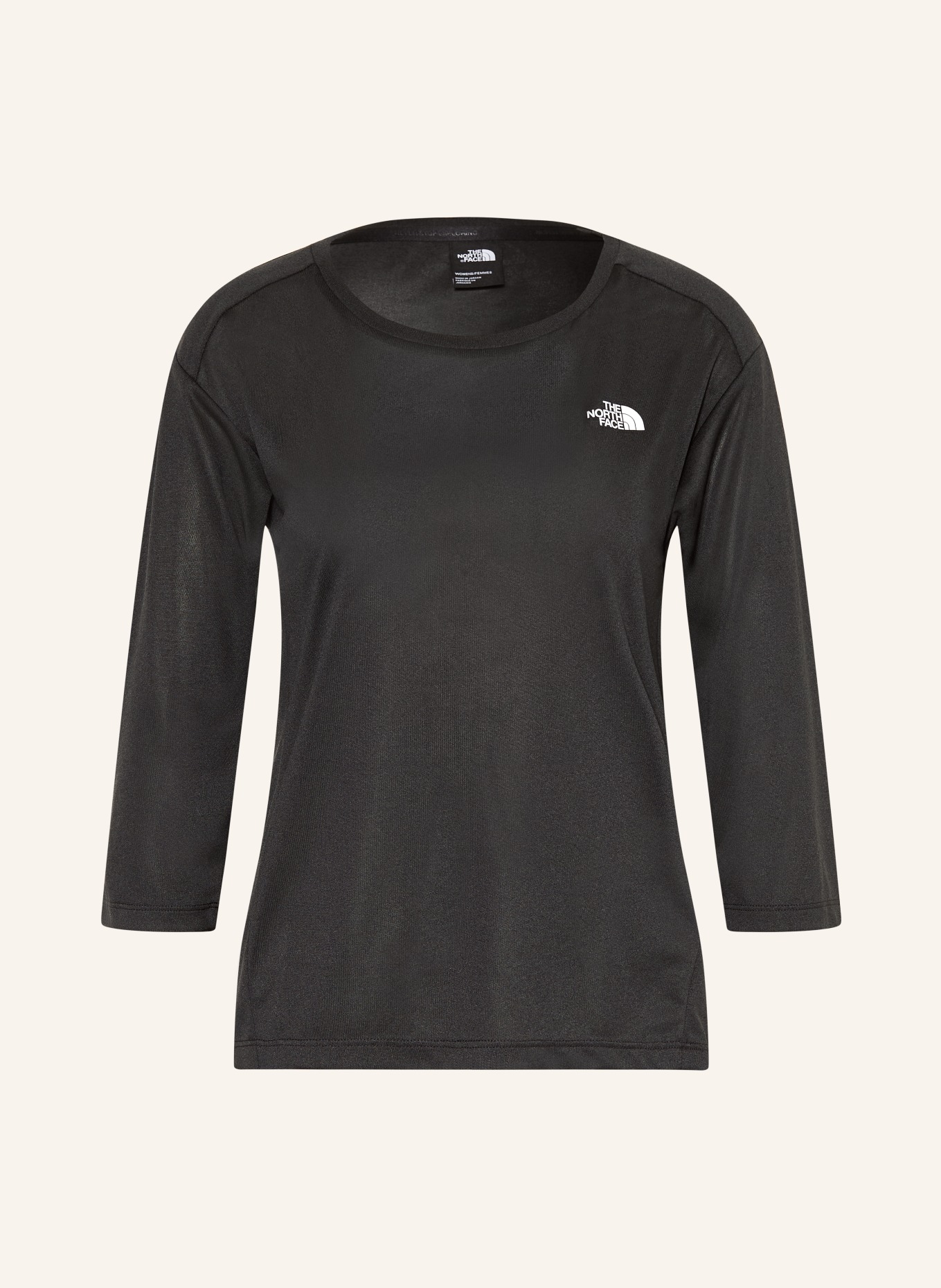 THE NORTH FACE Funktionsshirt TANKEN mit 3/4-Arm: SCHWARZ