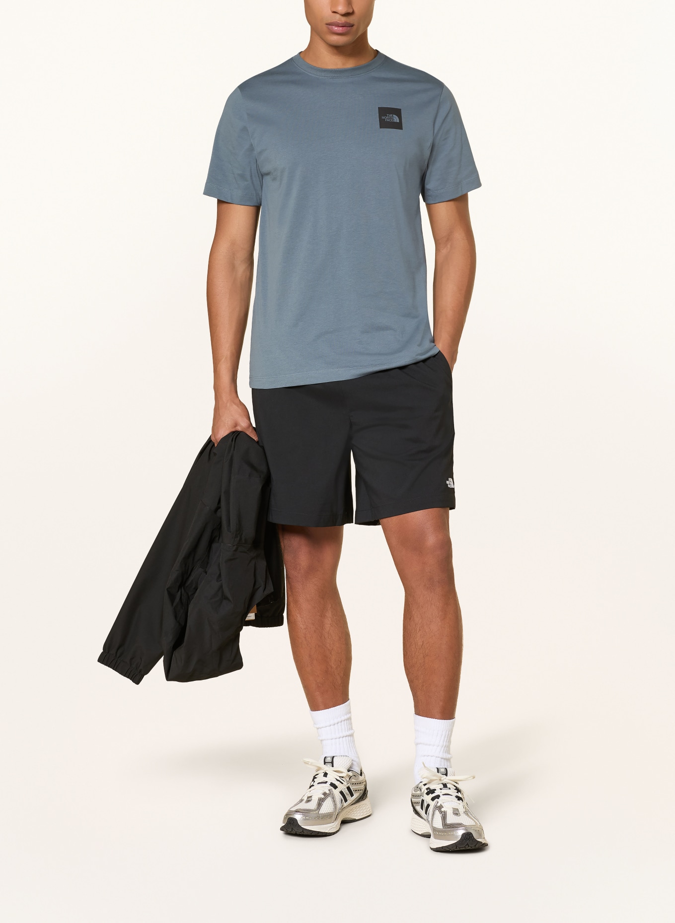 THE NORTH FACE T-Shirt EVOLUTION BOX HALF DOME: BLAUGRAU