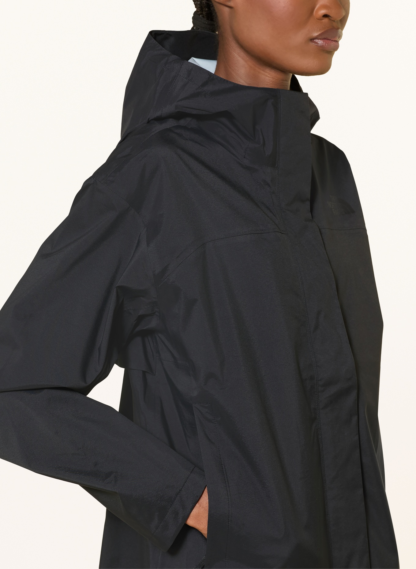 THE NORTH FACE Regenparka VOYAGE 3L HOODED: SCHWARZ