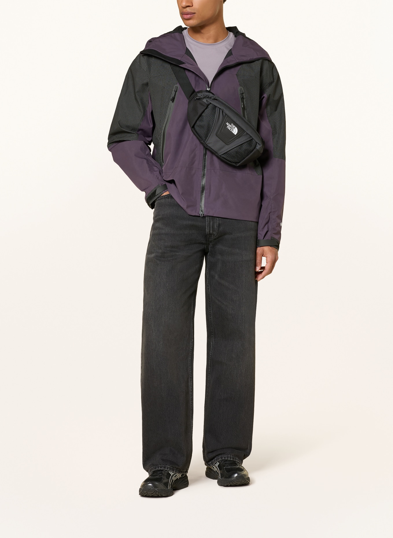 THE NORTH FACE Funktionsjacke HIKE SPECTRA GTX MOUNTAIN: DUNKELLILA / SCHWARZ