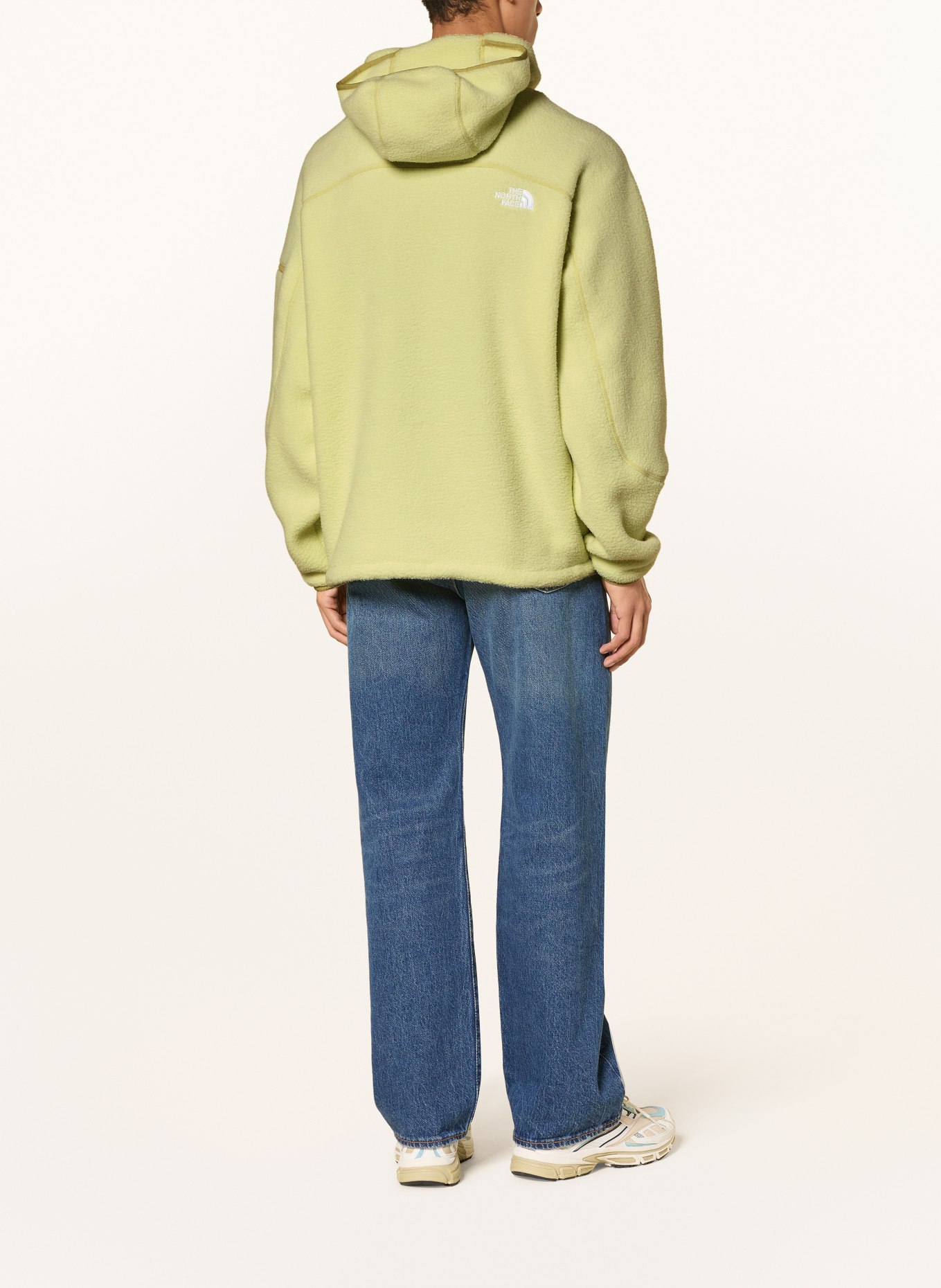 THE NORTH FACE Bluza z kapturem oversize NSE z polaru: ŻÓŁTY / BIAŁY