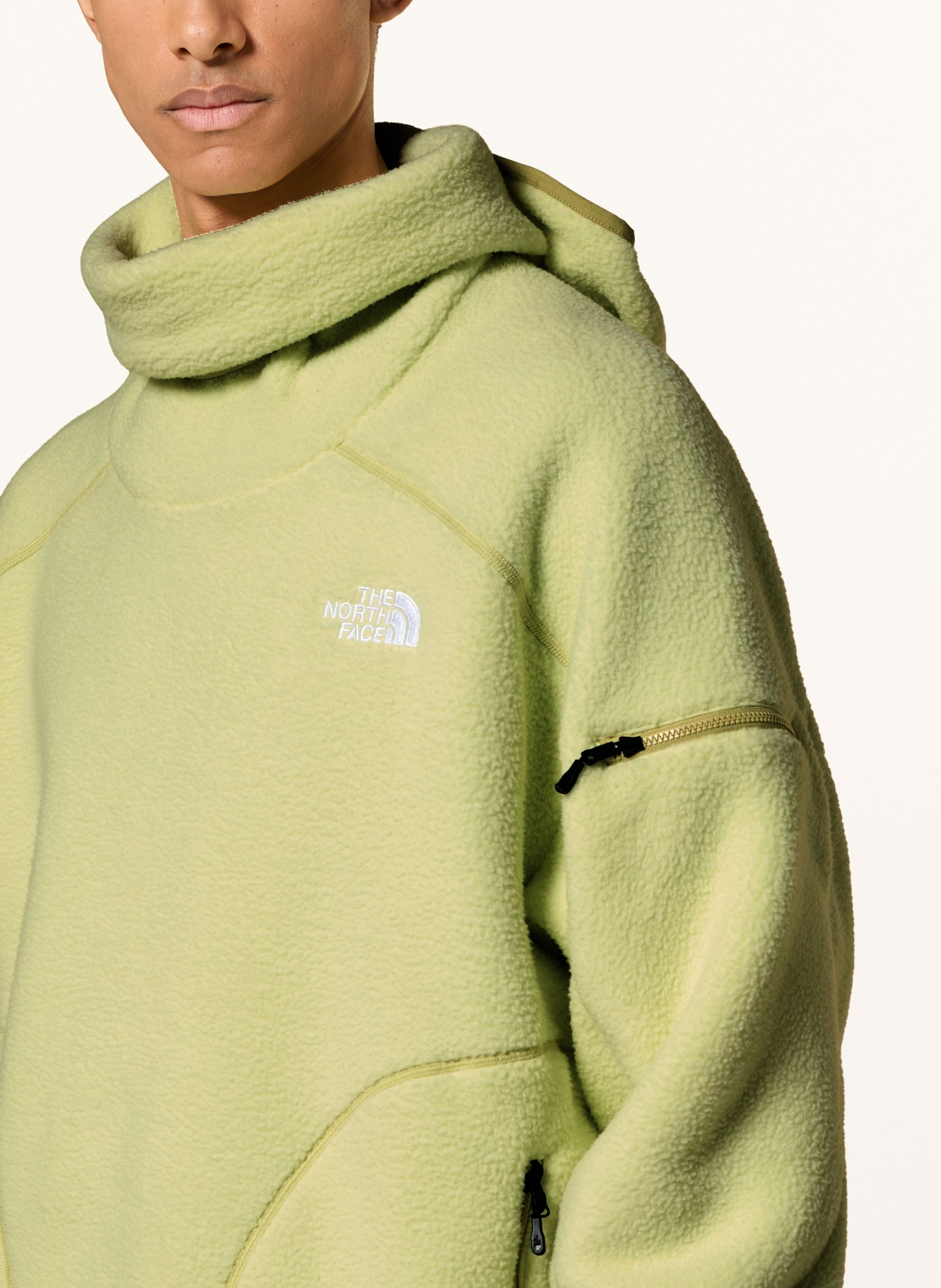 THE NORTH FACE Bluza z kapturem oversize NSE z polaru: ŻÓŁTY / BIAŁY