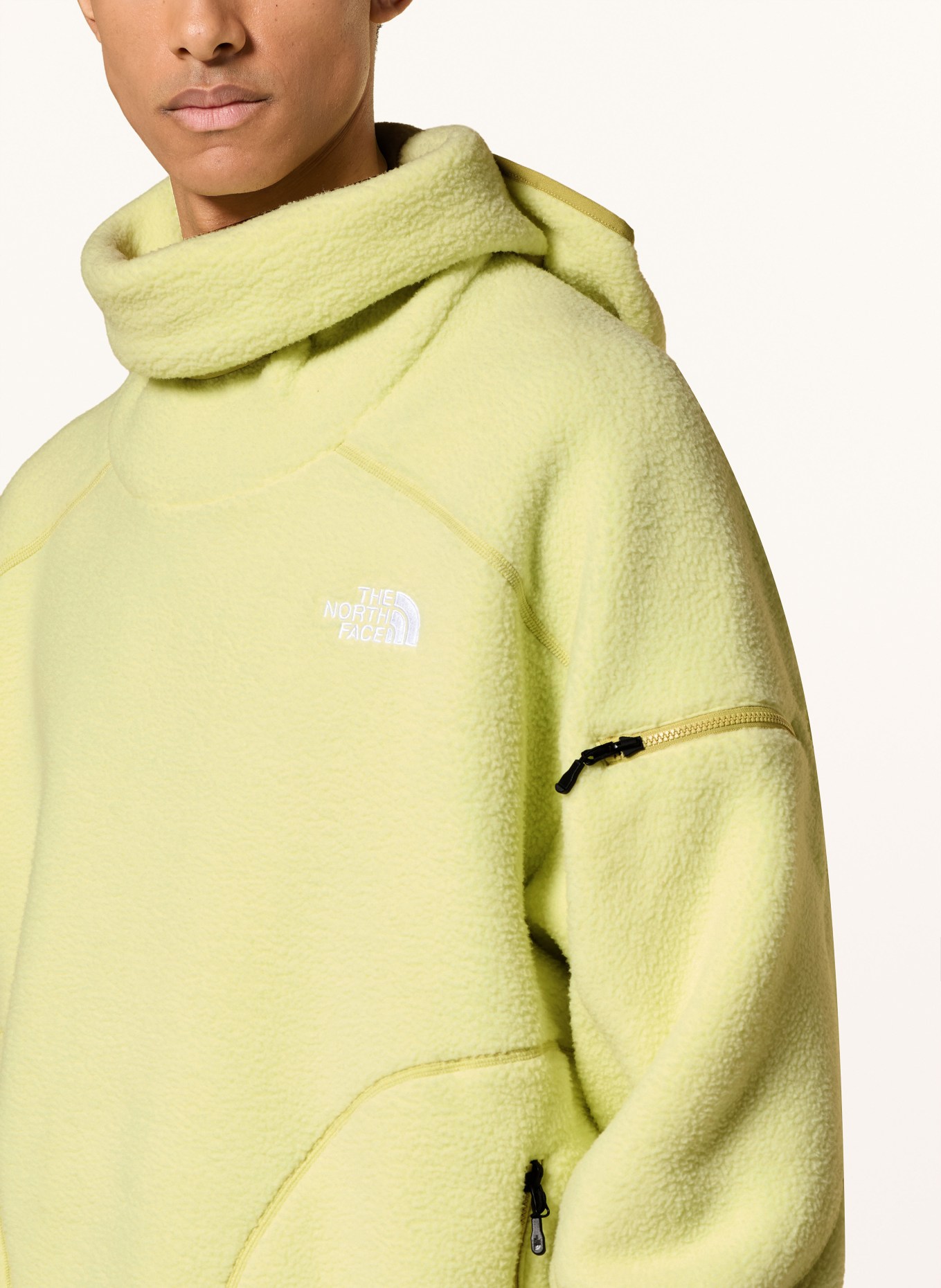 THE NORTH FACE Oversized hoodie NSE van fleece: GEEL / WIT