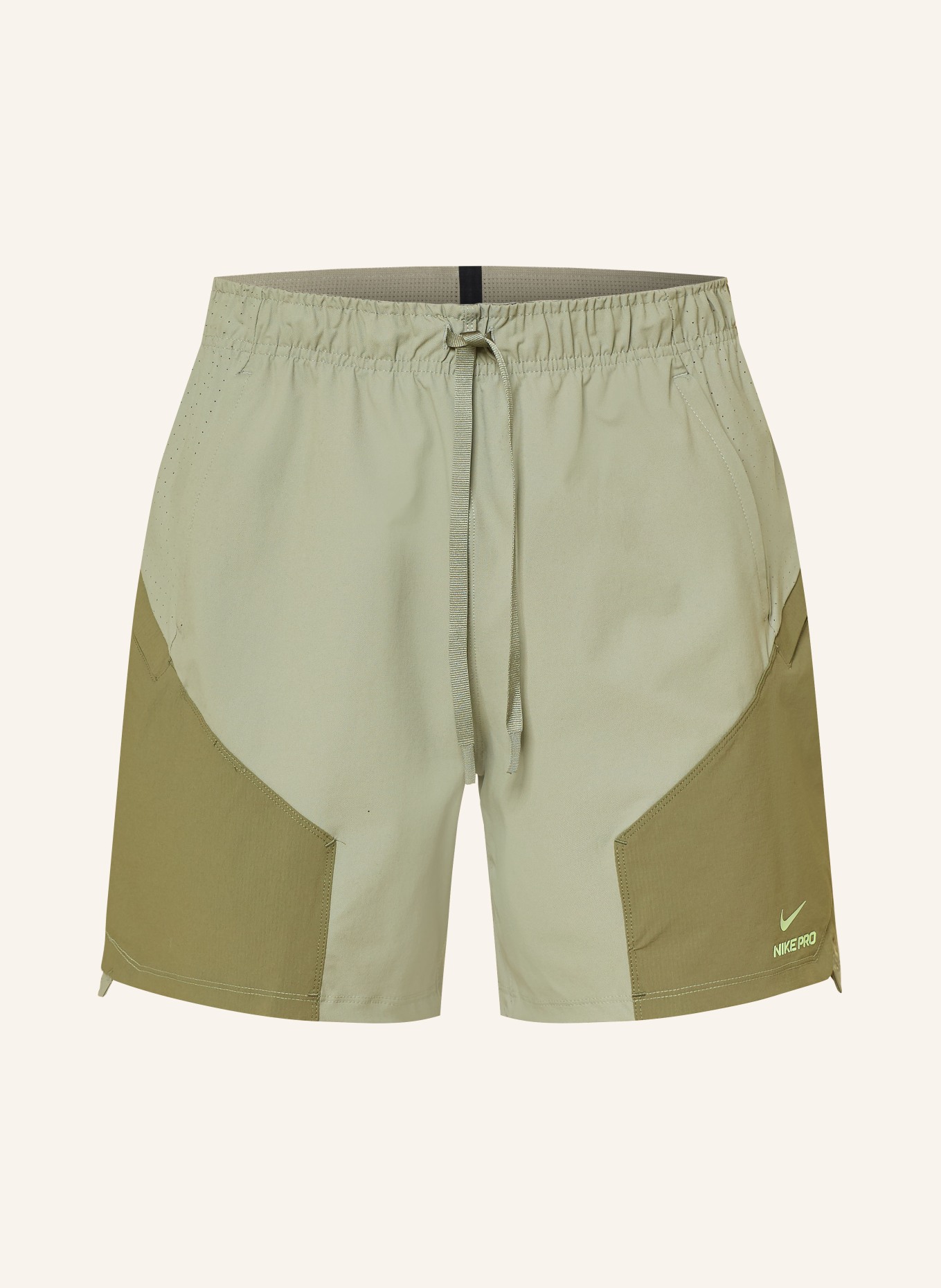 Nike Trainingsbroek PRO: LICHTGROEN / NEONGEEL / OLIJF
