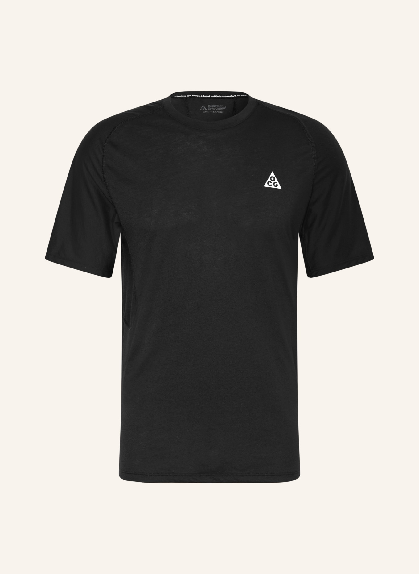 Nike T-shirt ACG SOLAR CHASE en mélange de matières: NOIR