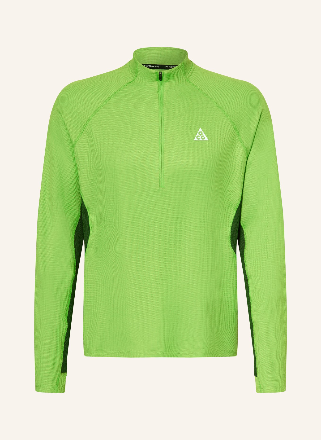 Nike Hardloopshirt ACG TRAIL: NEONGROEN / DONKERGROEN