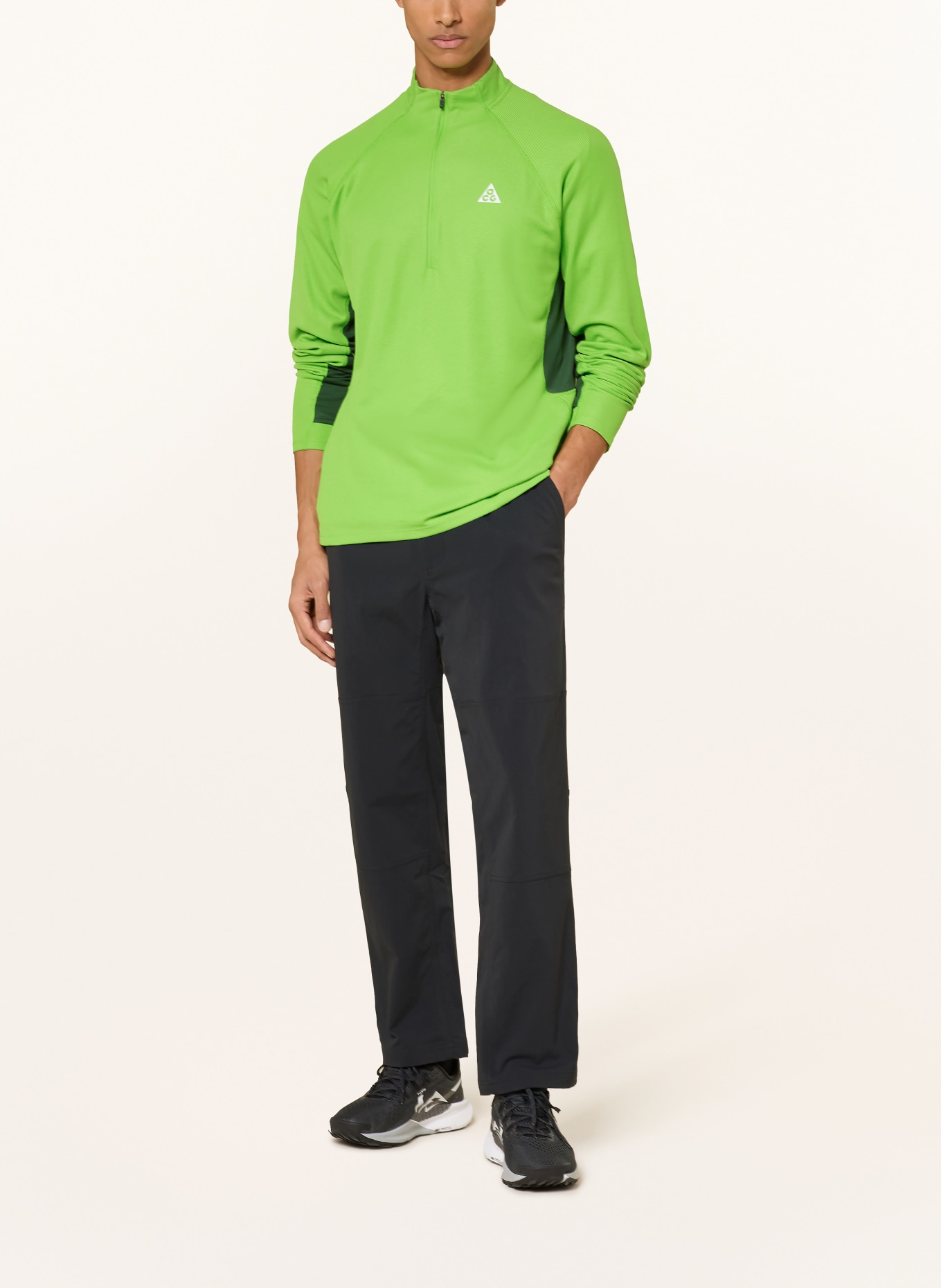 Nike Hardloopshirt ACG TRAIL: NEONGROEN / DONKERGROEN