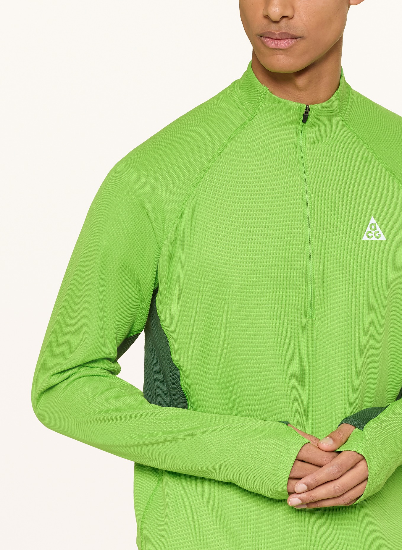 Nike Hardloopshirt ACG TRAIL: NEONGROEN / DONKERGROEN