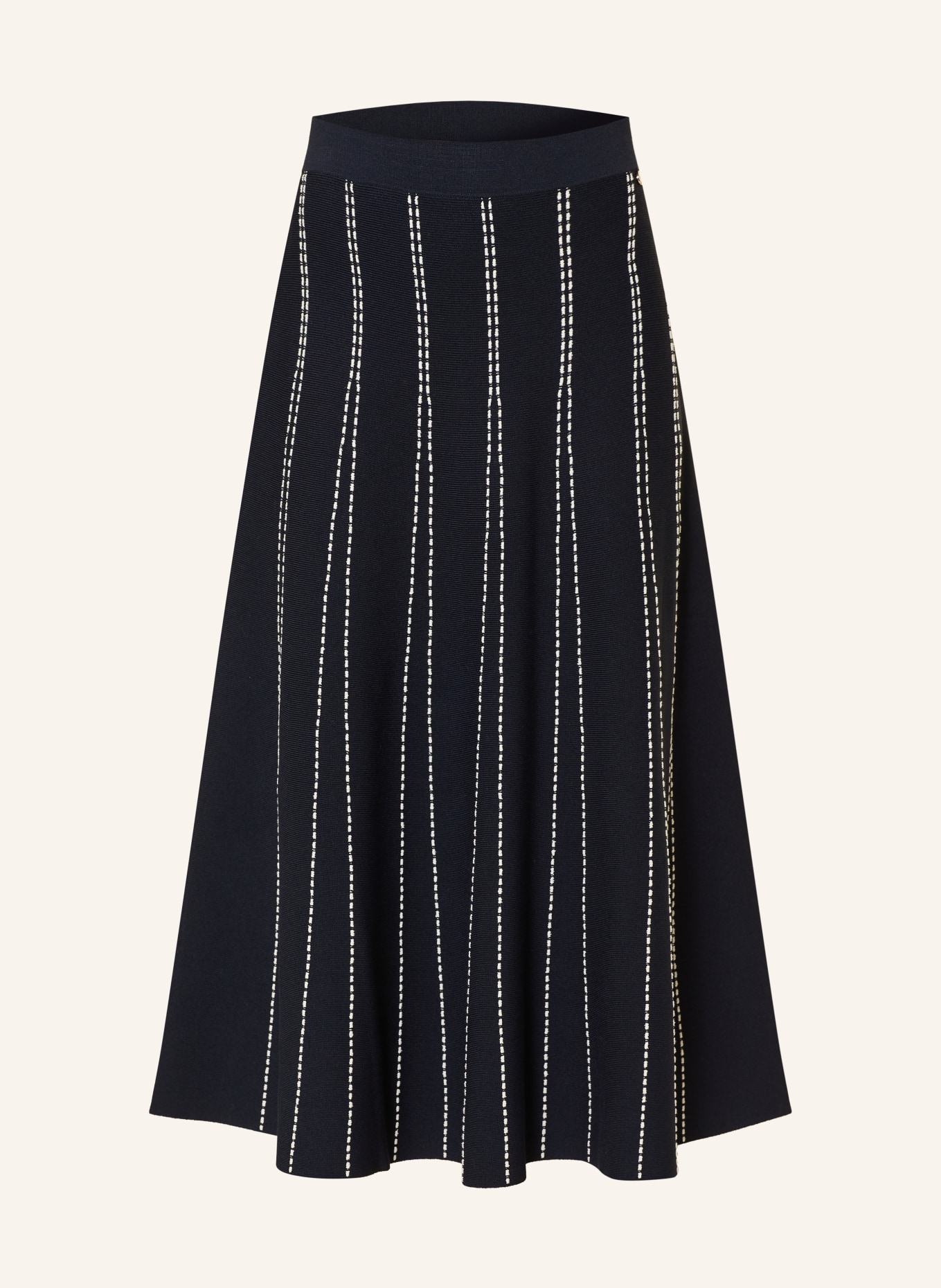LIU JO jupe en tricot: BLEU FONCÉ / BLANC