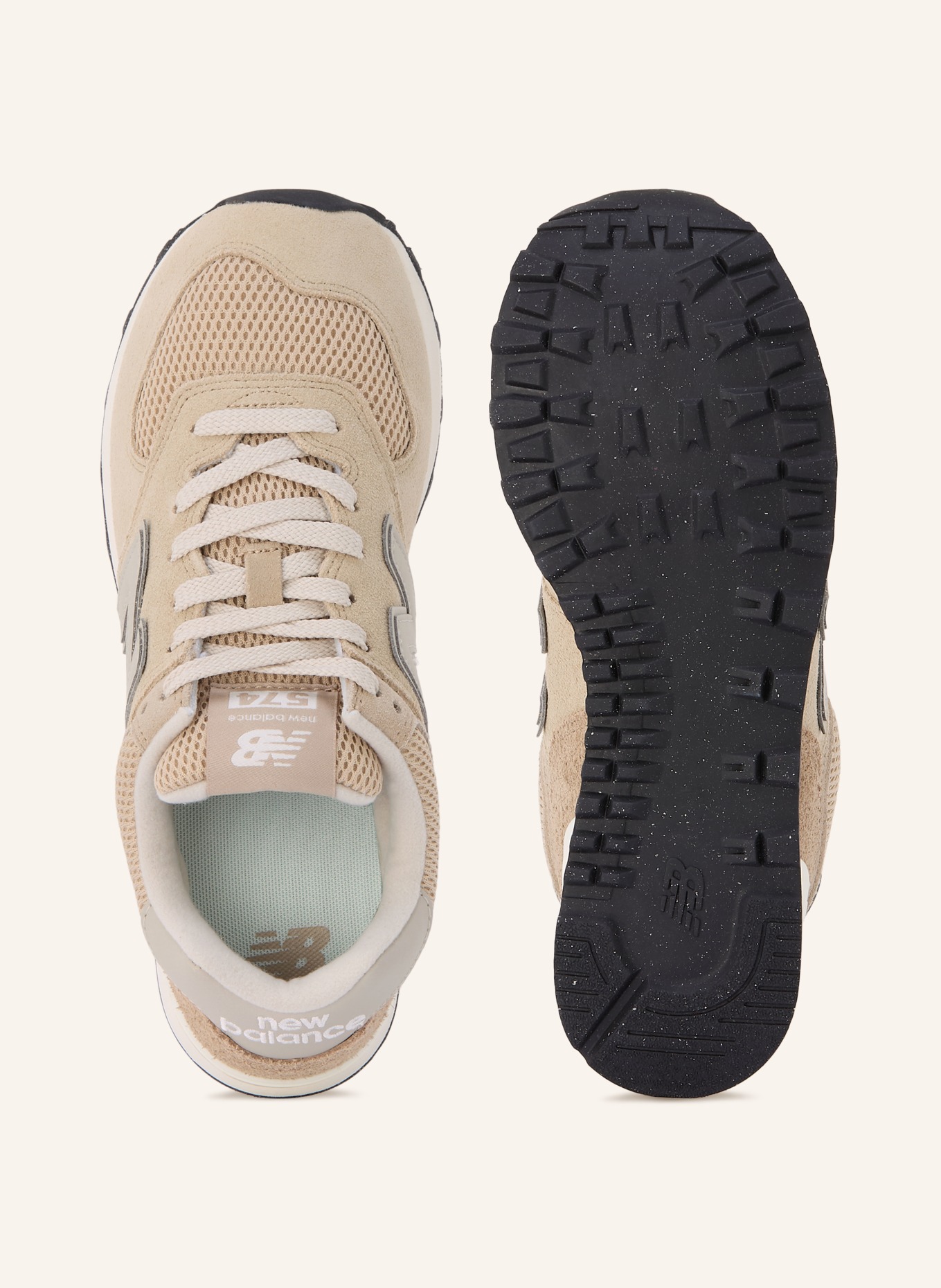 new balance Trampki 574: SZAROBRĄZOWY / BIAŁY