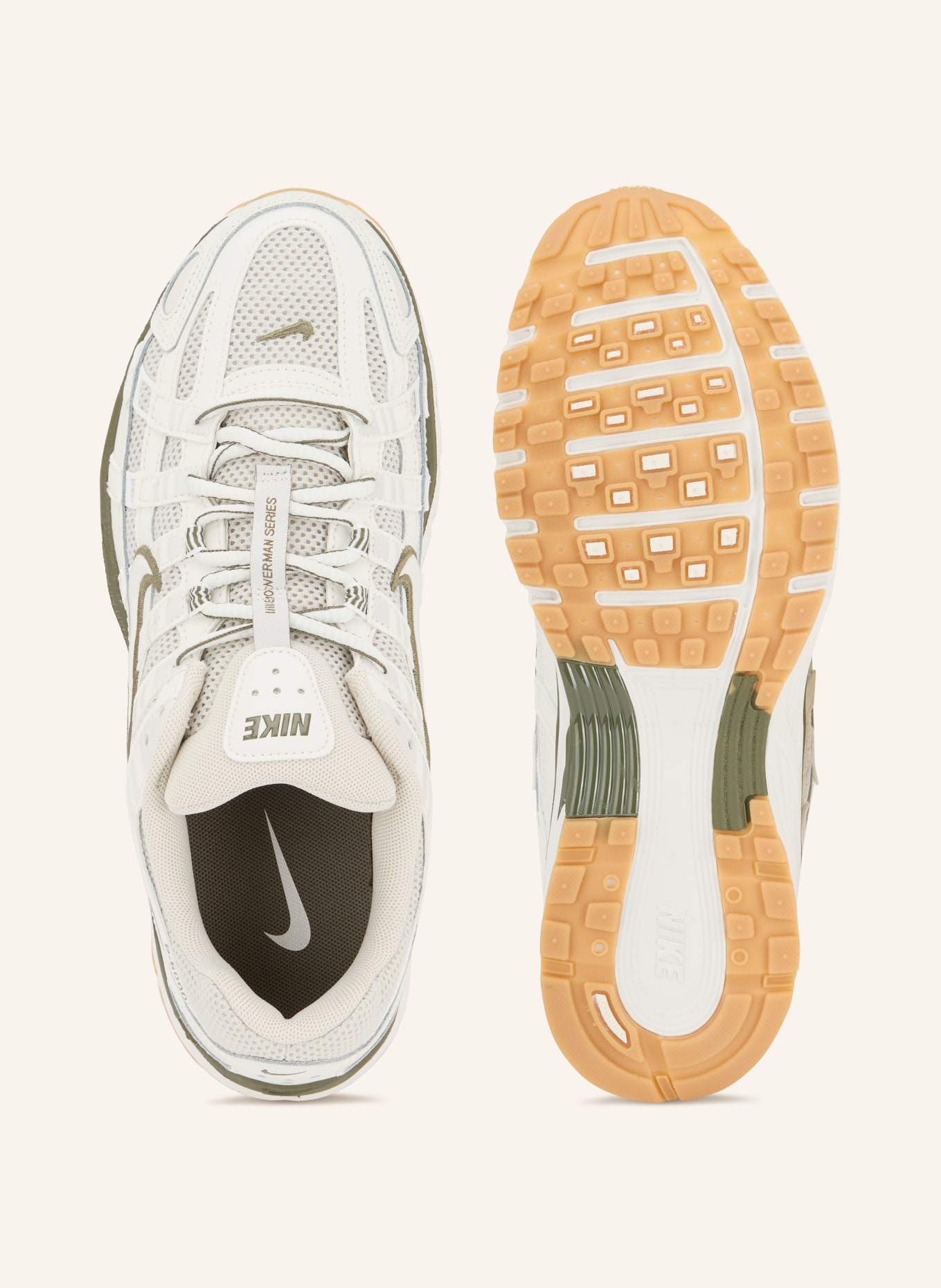 Nike Sneaker P-6000: HELLGRAU / DUNKELGRÜN