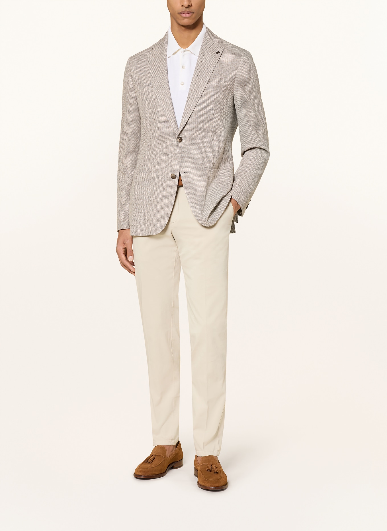 ROY ROBSON Marynarka Regular Fit: JASNOBRĄZOWY / BIAŁY