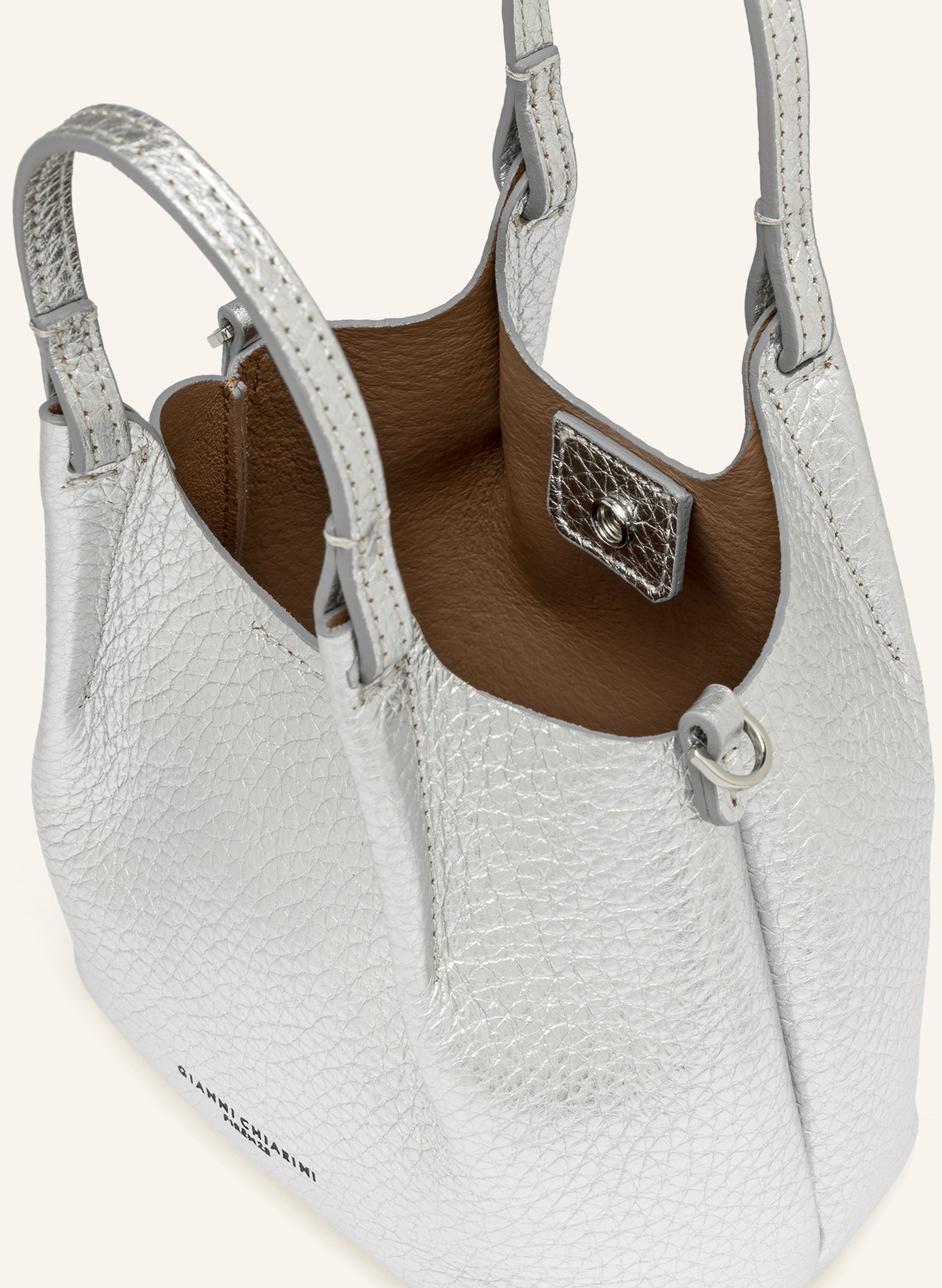 GIANNI CHIARINI DUA MINI shoulder bag: SILVER