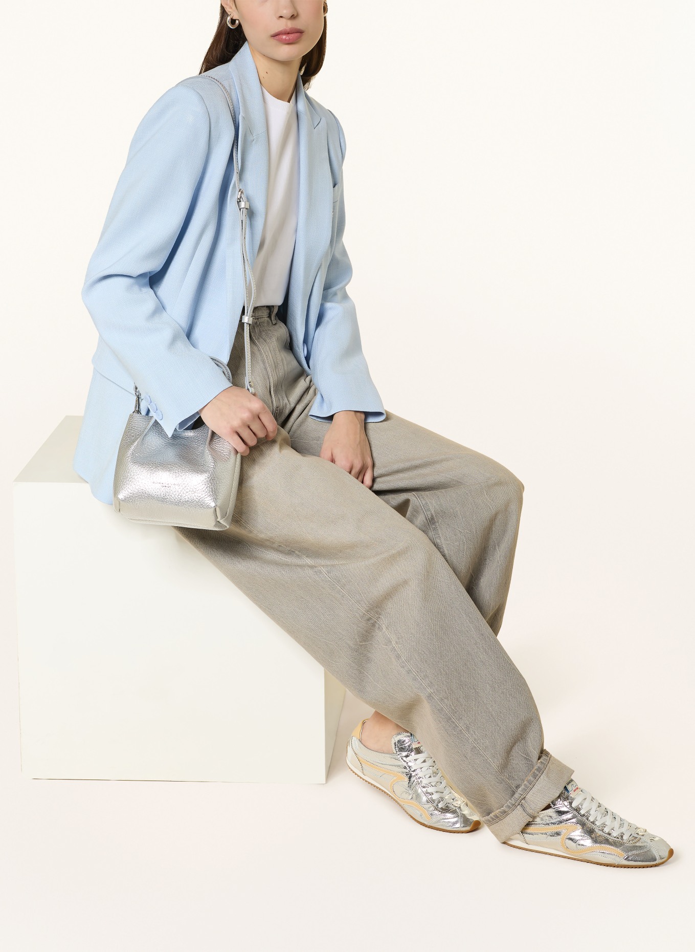 GIANNI CHIARINI Schoudertas DUA MINI: ZILVER