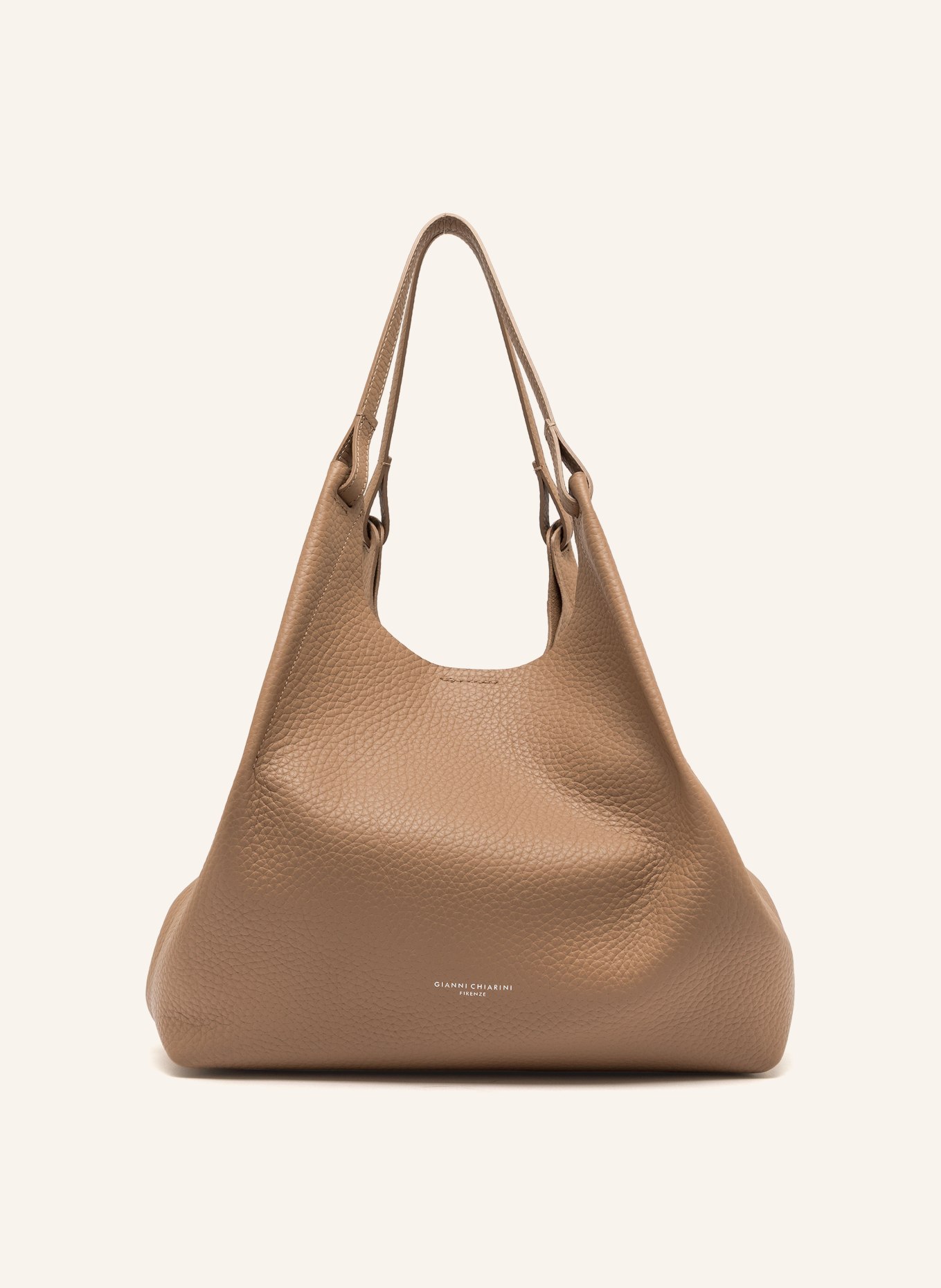 GIANNI CHIARINI DUA XL shopper with pouch: CAMEL