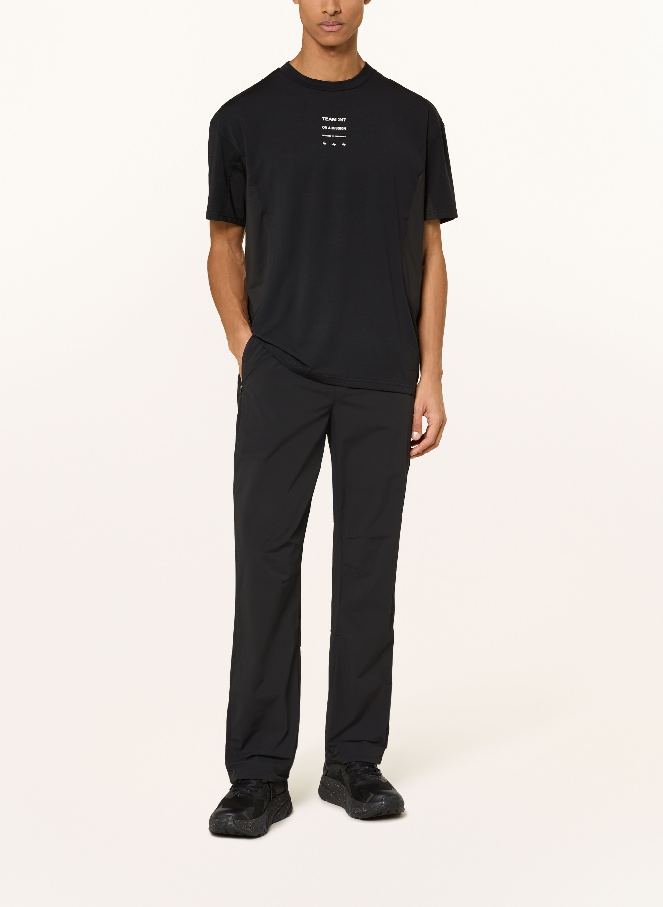 247 REPRESENT Trainingsbroek TEAM 247: ZWART / WIT